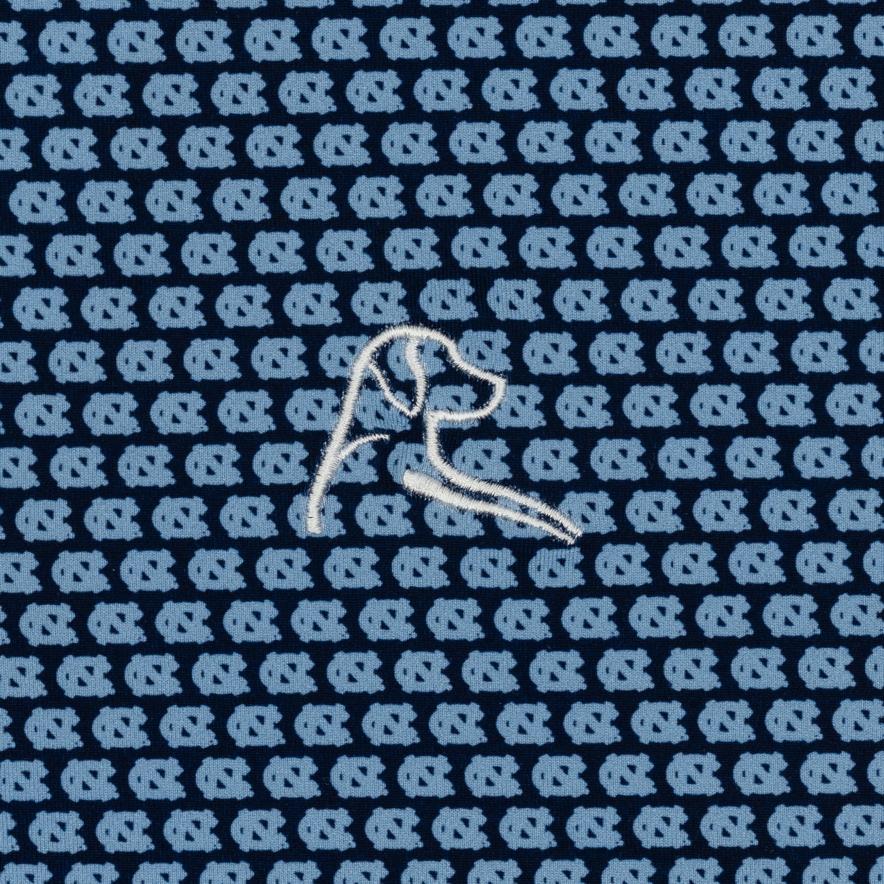 The UNC Tar Heel™ | Collegiate Polo | The UNC Tar Heel™ - Admiral Navy/Powder Blue - Image 3