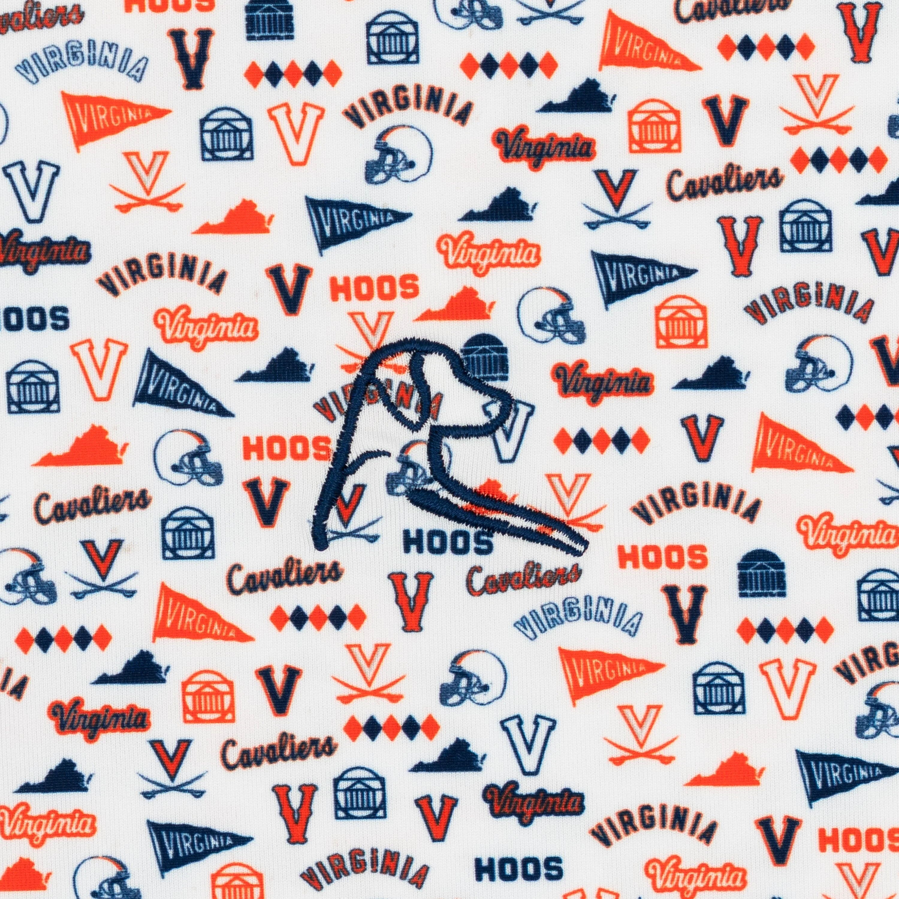 The UVA Gameday | Collegiate Polo | The UVA Gameday - White/Admiral Navy - Image 3