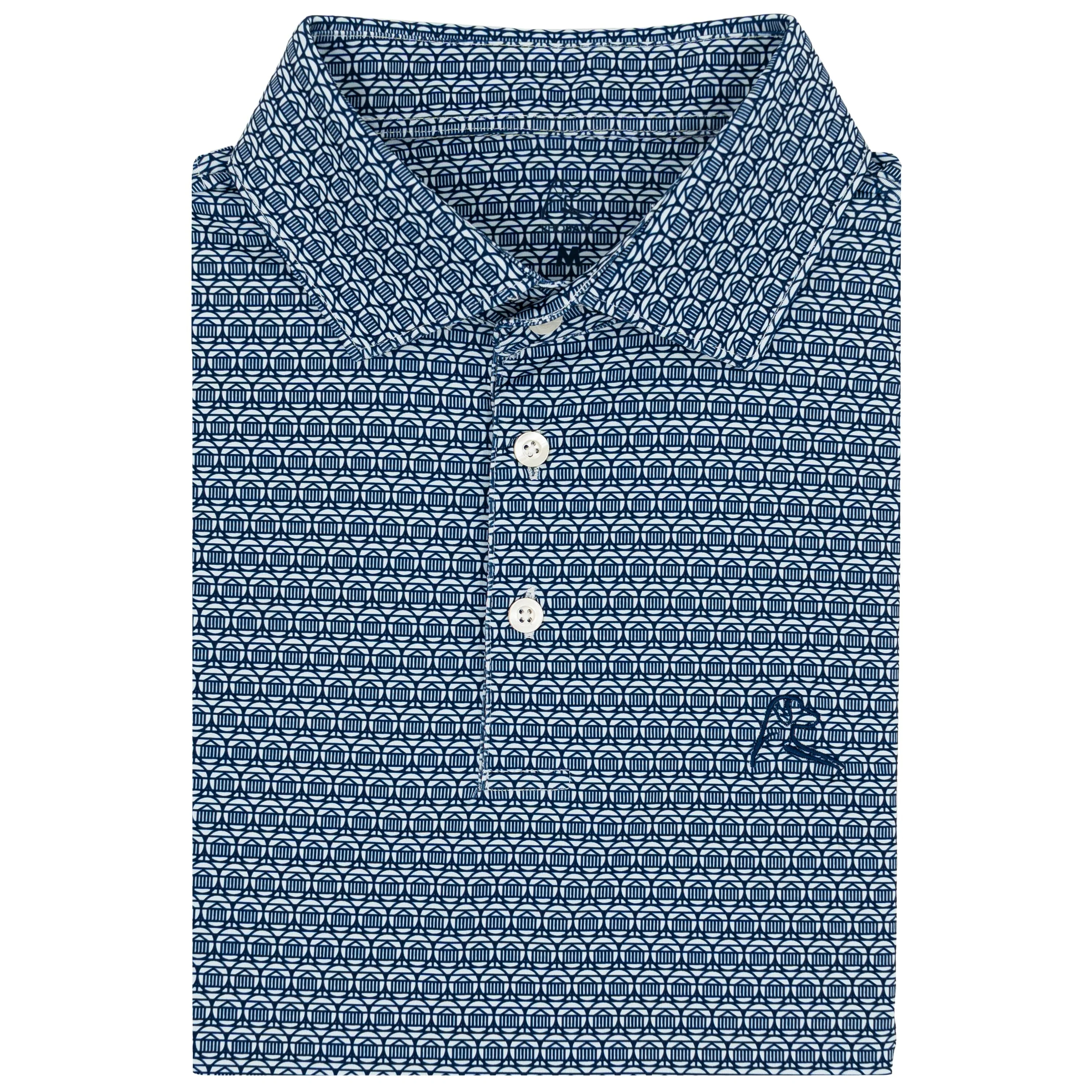 The UVA Rotunda | Collegiate Polo | The UVA Rotunda - White/Admiral Navy