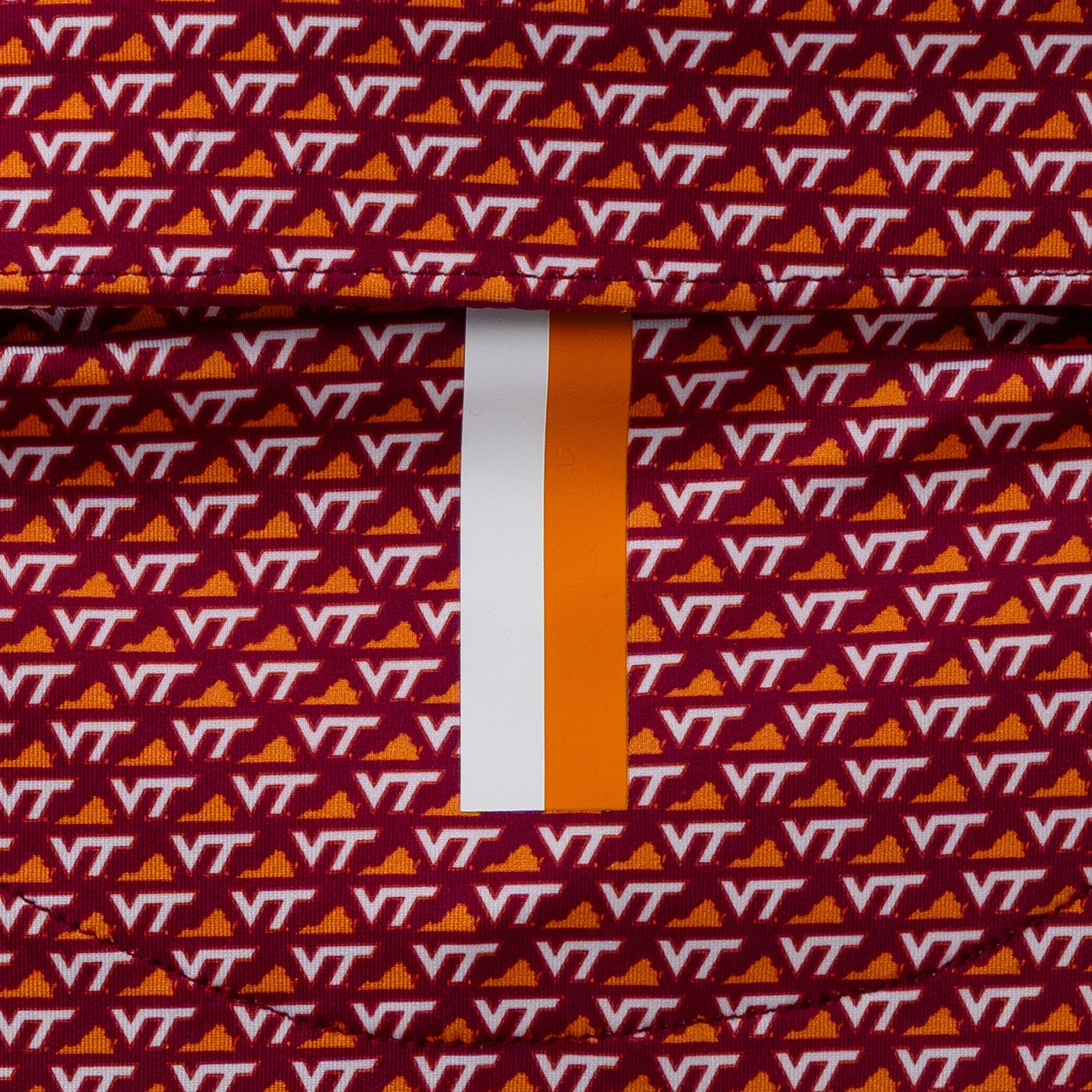 The Virginia Tech Hokie™ State | Collegiate Polo | The Virginia Tech Hokie™ State - Dark Maroon/White - Image 4