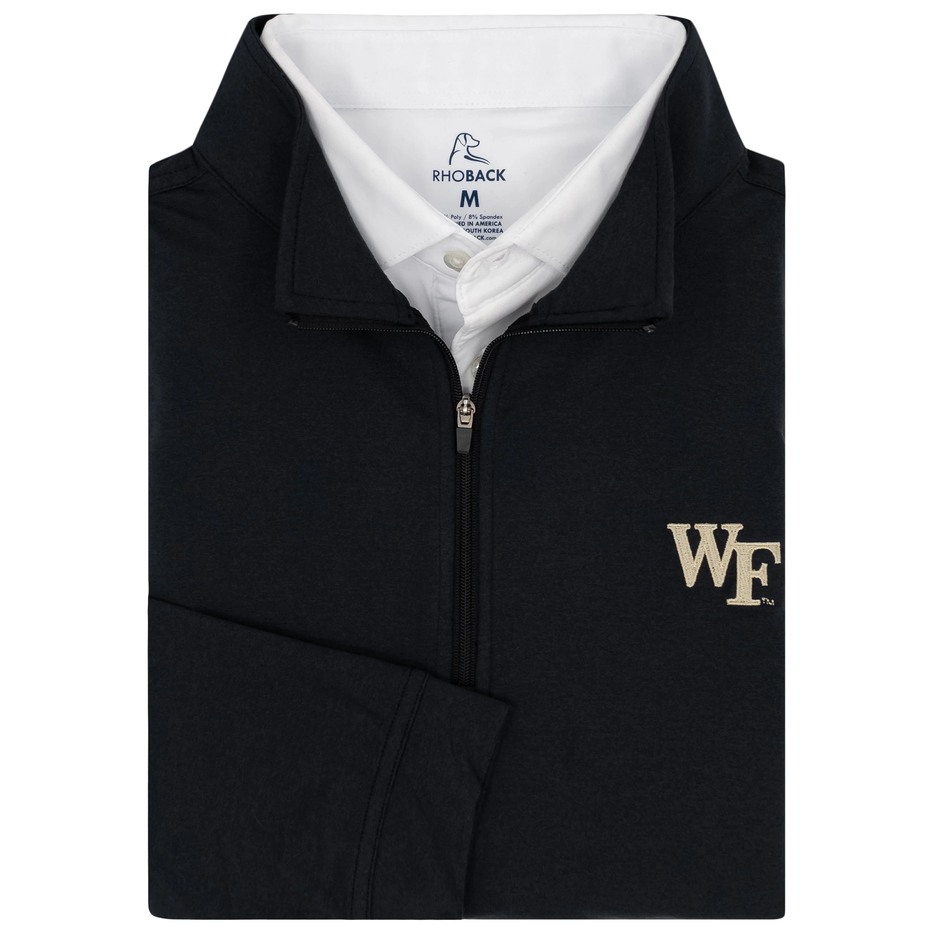 Solid Collegiate Q-Zip - Wake Forest | Solid - Black - Wake Forest - 1