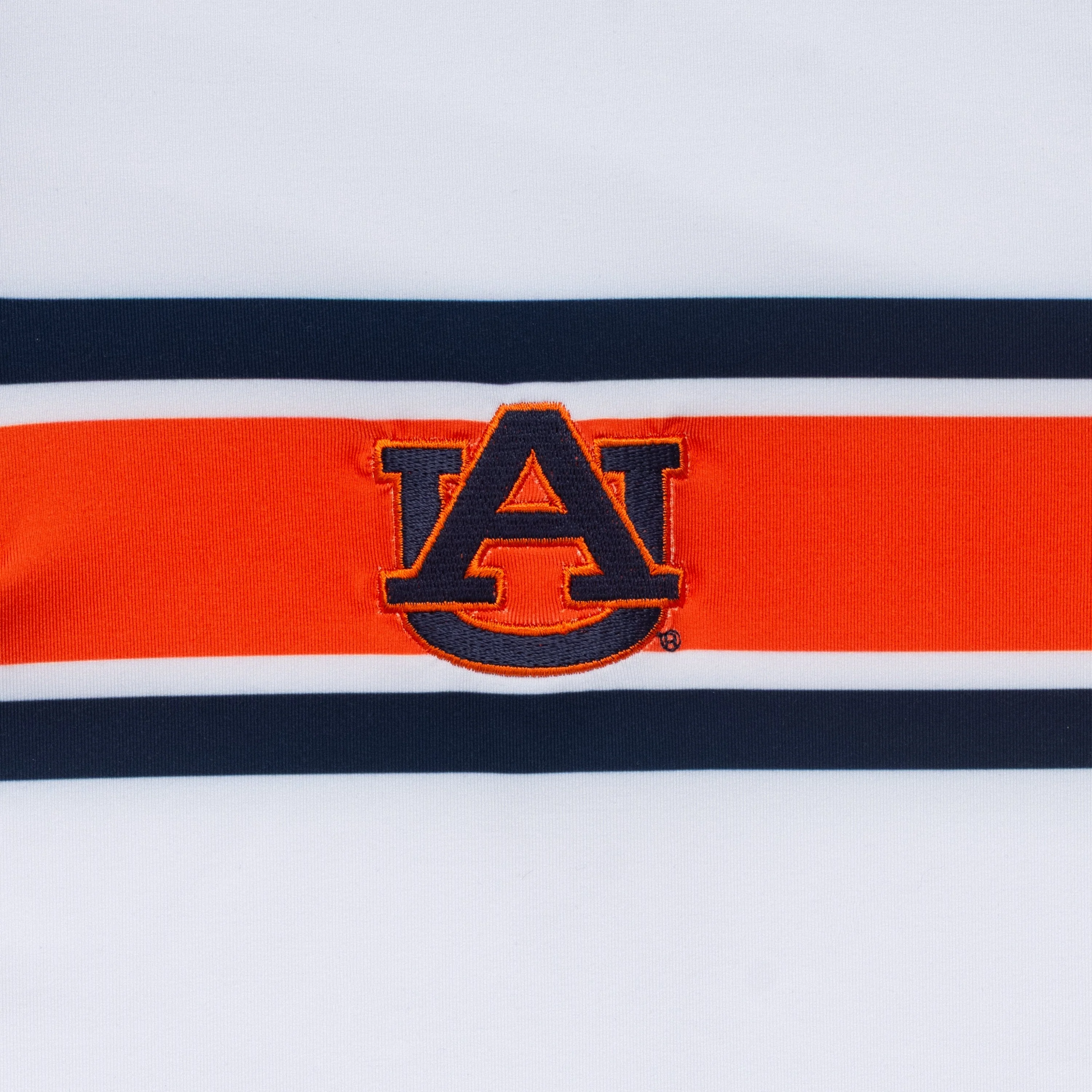 Auburn Helmet Stripe Collegiate Q-Zip - Auburn | The Auburn Helmet Stripe - White/Dock Blue - Image 3