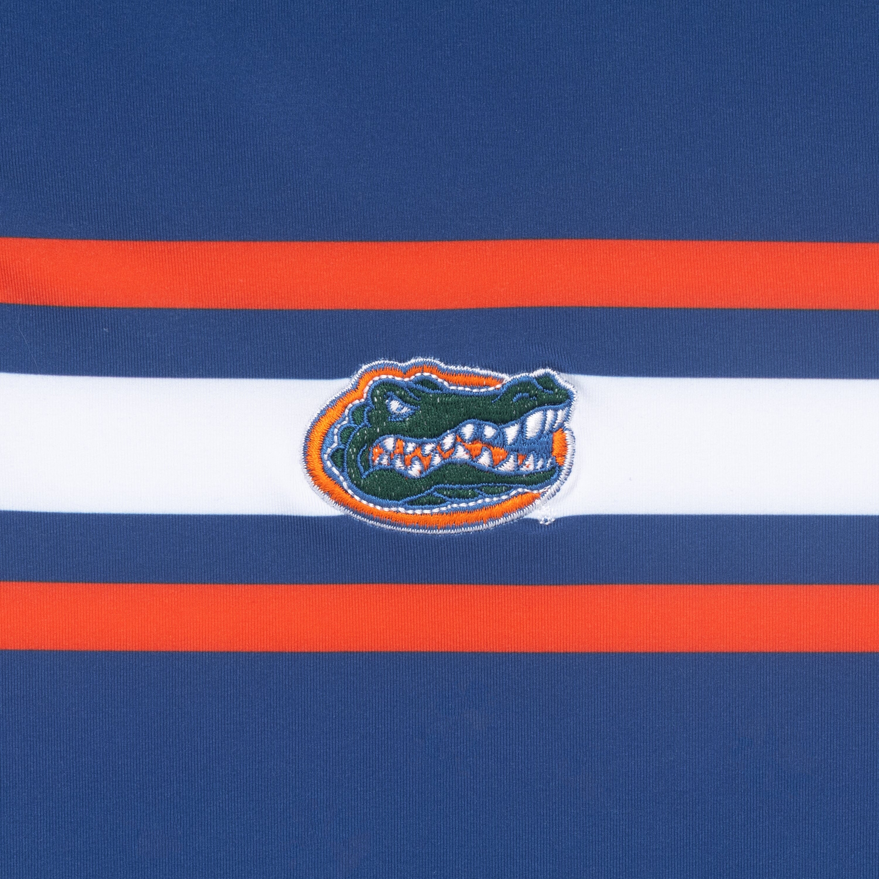 Florida Helmet Stripe Collegiate Q-Zip | The Florida Helmet Stripe - Ocean Blue/White - Image 3