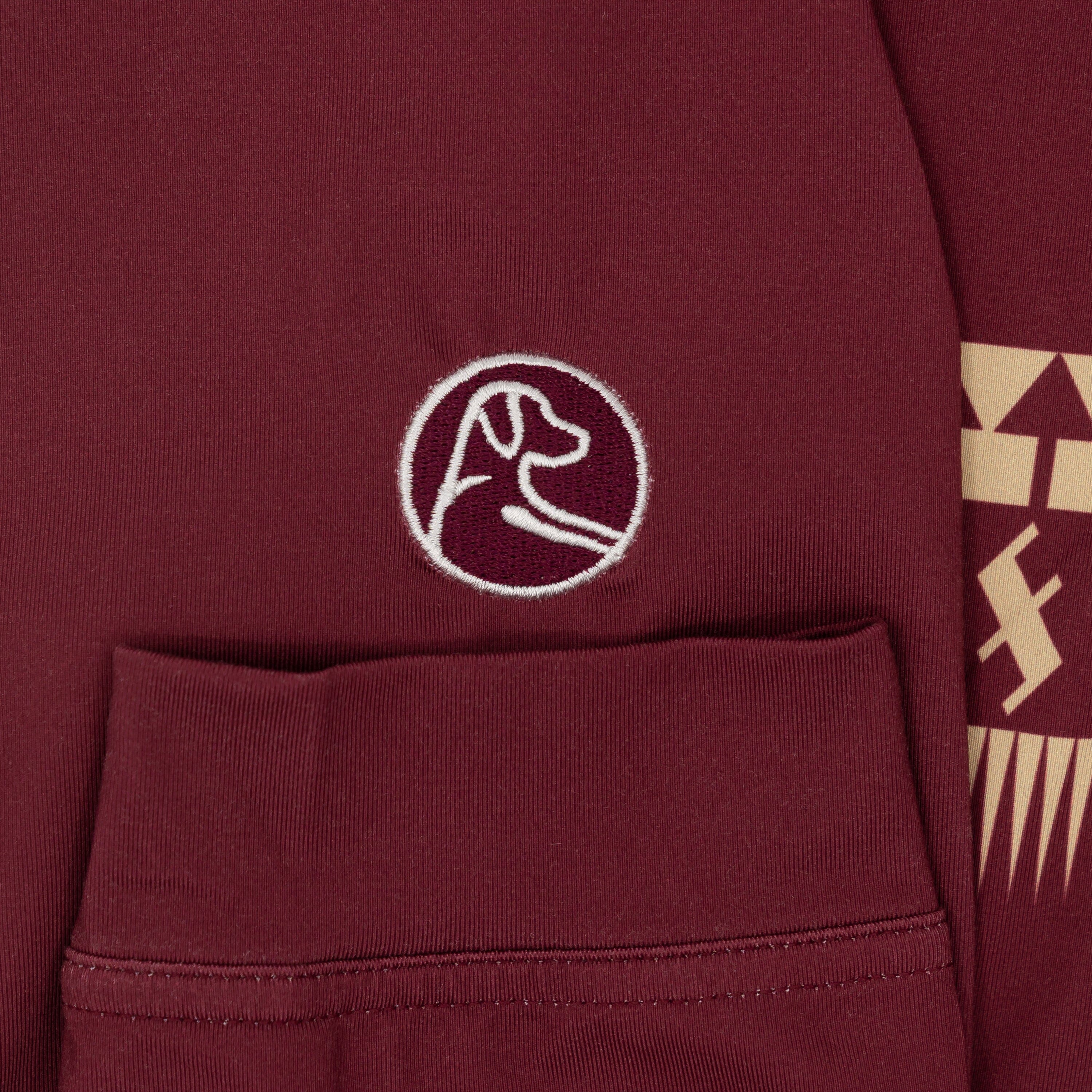 Florida State Jersey Stripe Collegiate Q-Zip | The Florida State Jersey Stripe - Garnet Red/Old Gold - Image 4