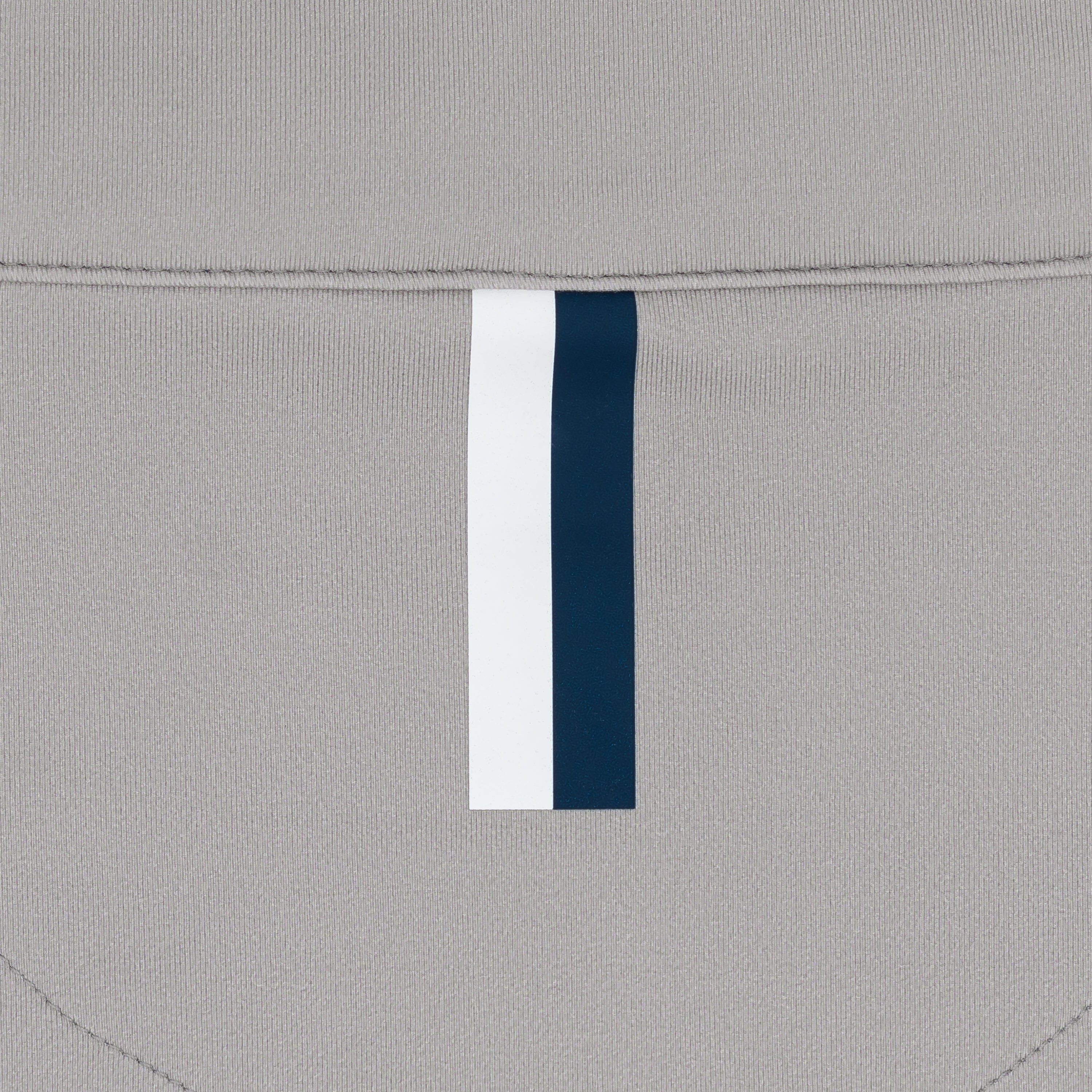 Georgetown Jersey Stripe Collegiate Q-Zip | The Georgetown Jersey Stripe - Fossil Grey/Indigo Blue - Image 5