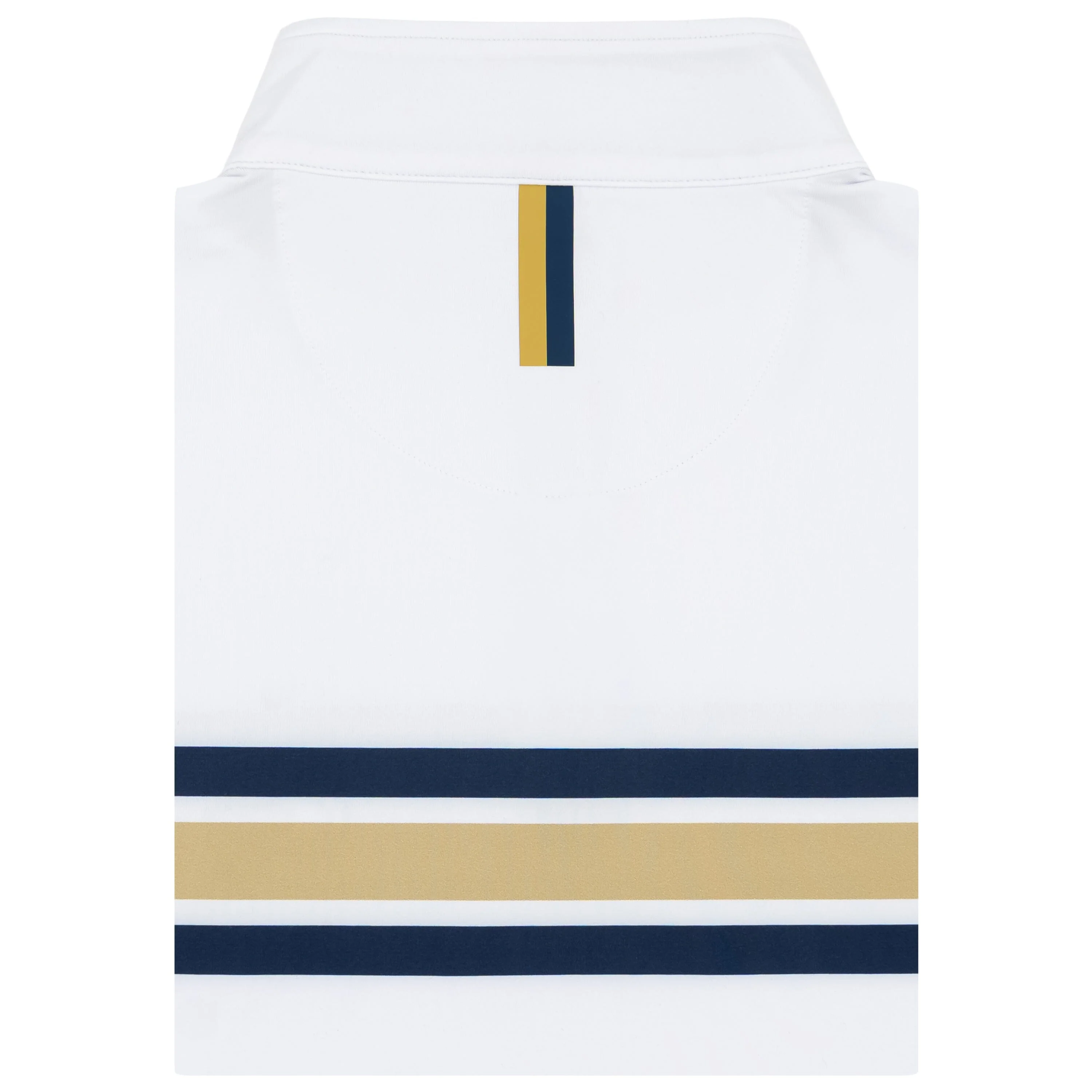 Georgia Tech Jersey Stripe Collegiate Q-Zip | The Georgia Tech Jersey Stripe - White/Suit Navy - Image 2