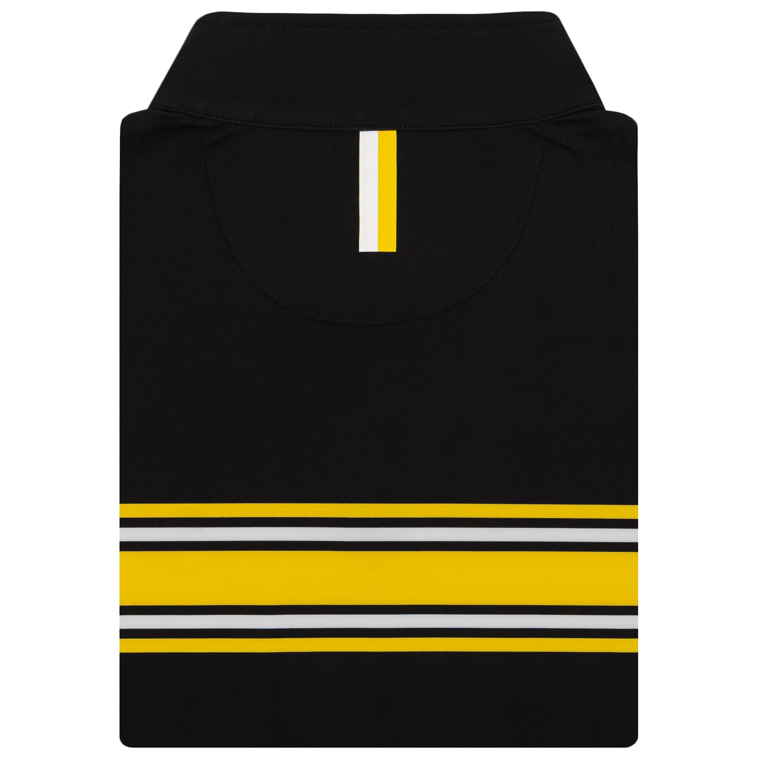 Iowa Jersey Stripe Collegiate Q-Zip | The Iowa Jersey Stripe - Black/Bright Yellow - Image 2