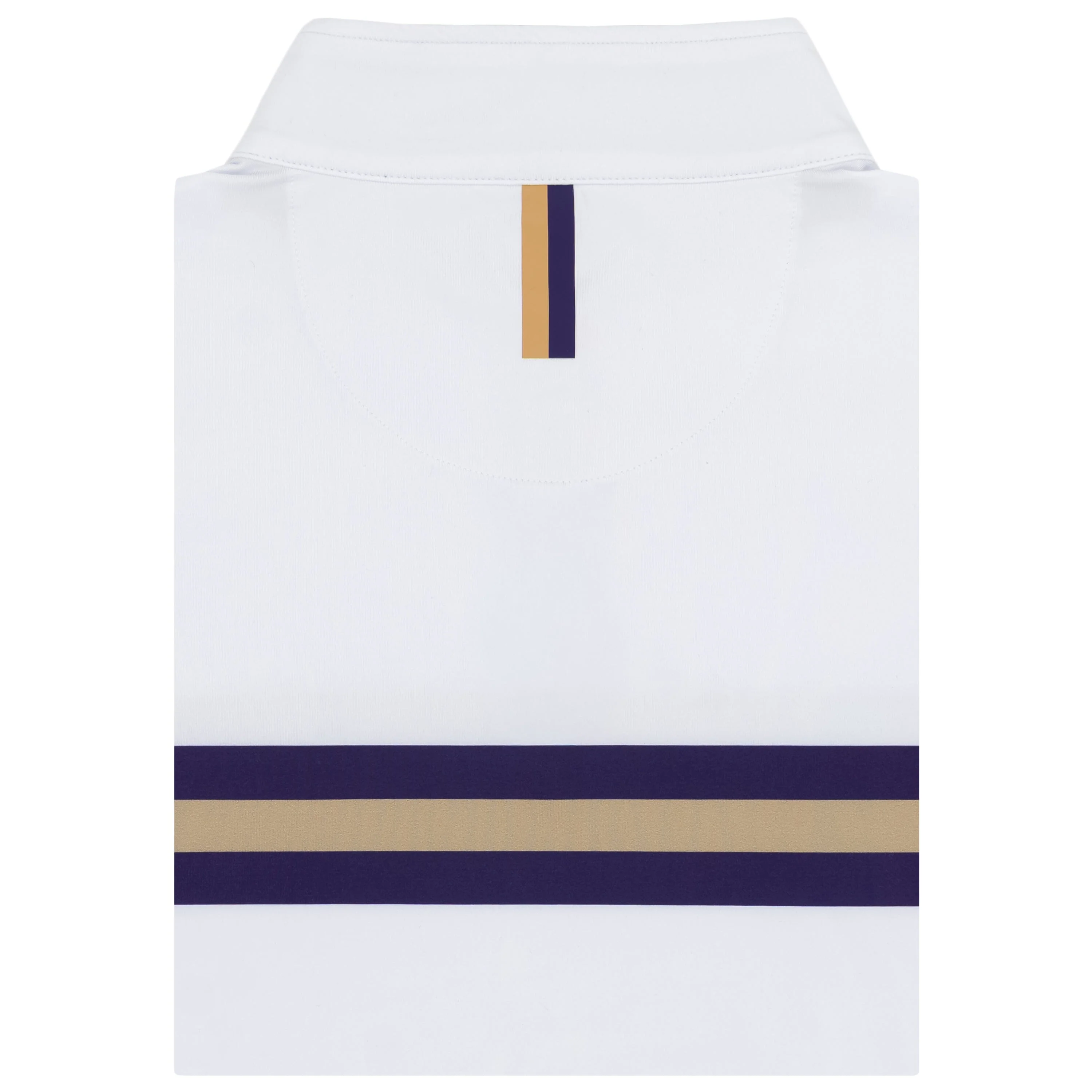 James Madison Helmet Stripe Collegiate Q-Zip | The James Madison Helmet Stripe - White/Dark Violet - Image 2