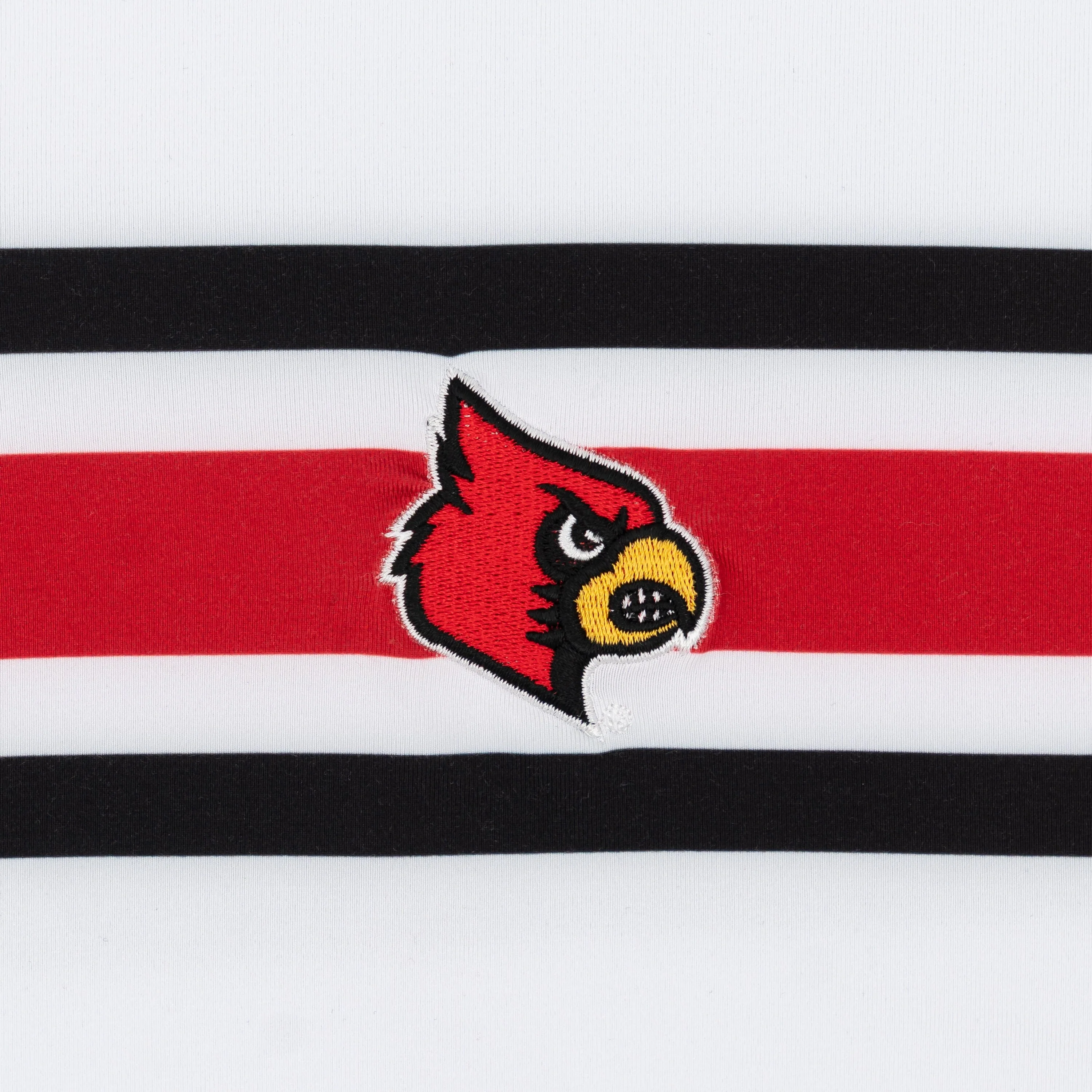 Louisville Helmet Stripe Collegiate Q-Zip | The Louisville Helmet Stripe - White/Roar Red - Image 3