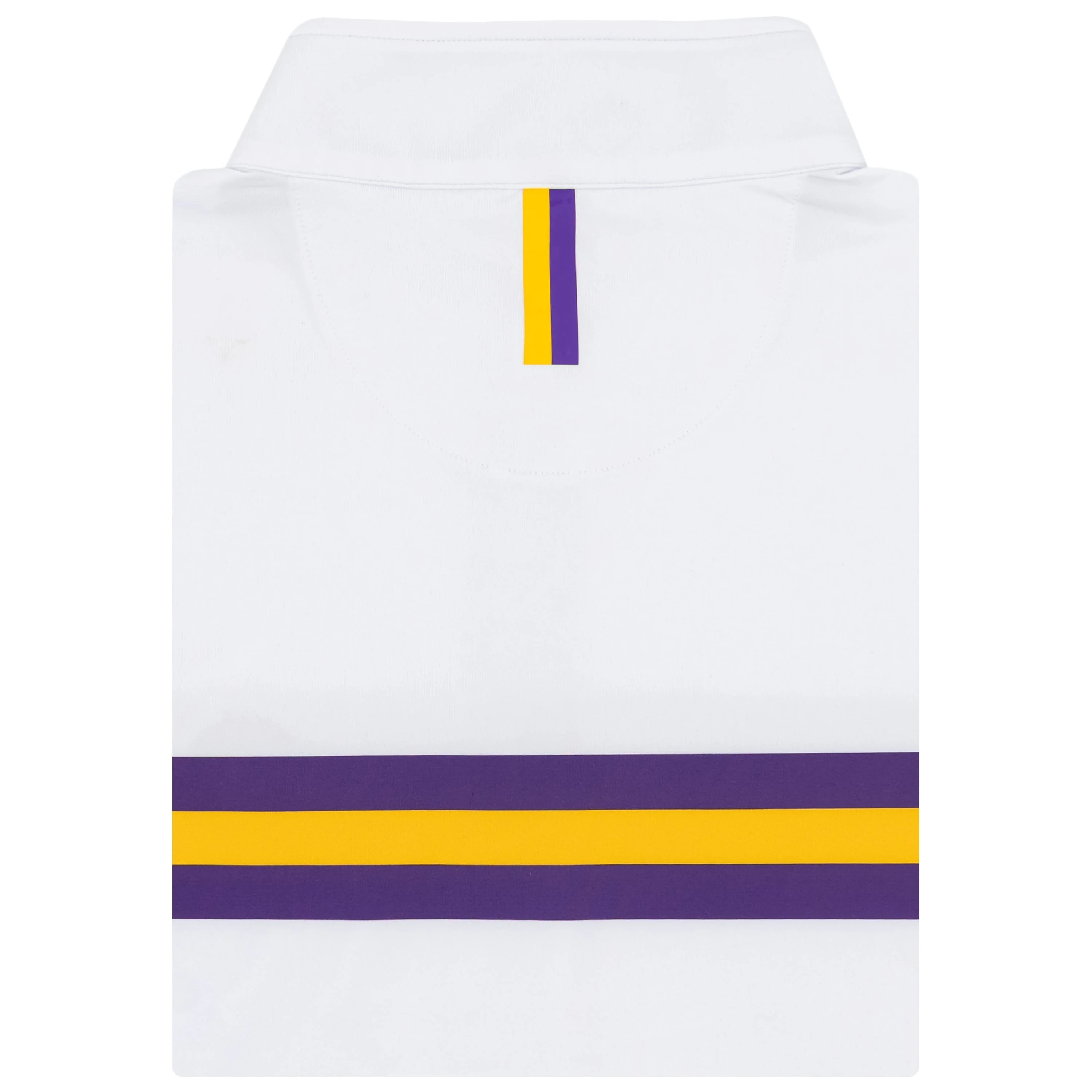 LSU Helmet Stripe Collegiate Q-Zip | The LSU Helmet Stripe - White/Reauxback Purple - Image 2