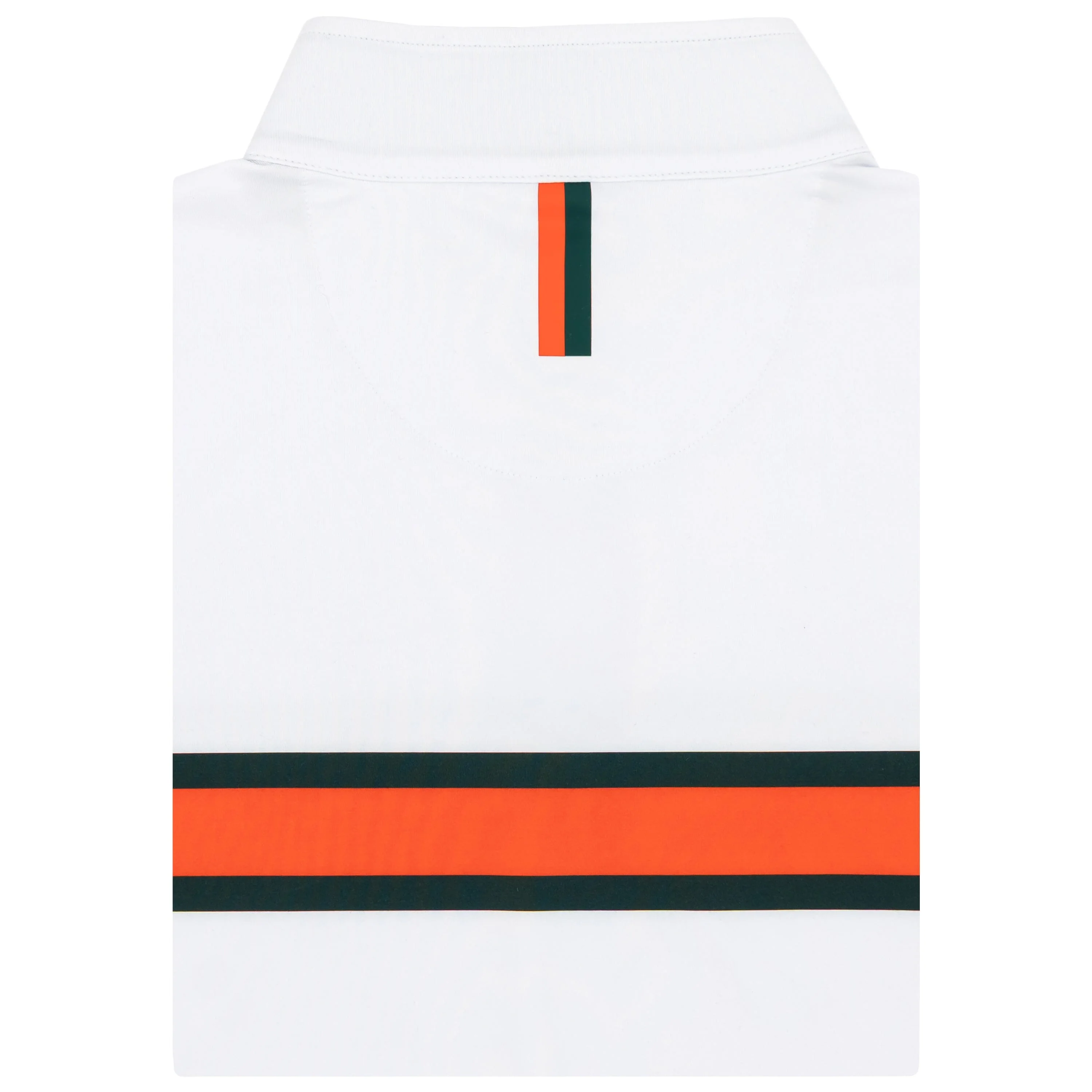 Miami Helmet Stripe Collegiate Q-Zip | The Miami Helmet Stripe - White/Evergreen - Image 2
