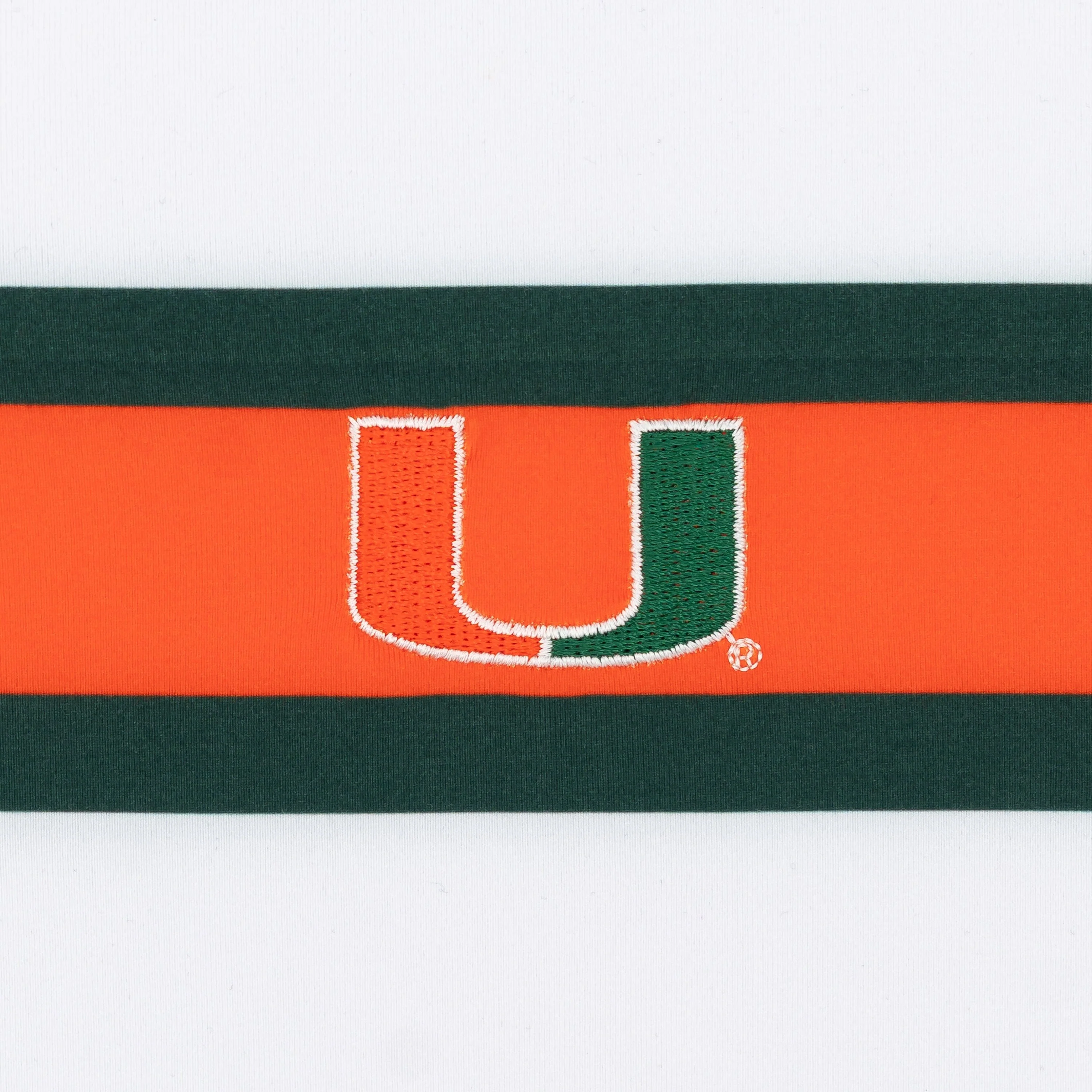 Miami Helmet Stripe Collegiate Q-Zip | The Miami Helmet Stripe - White/Evergreen - Image 3