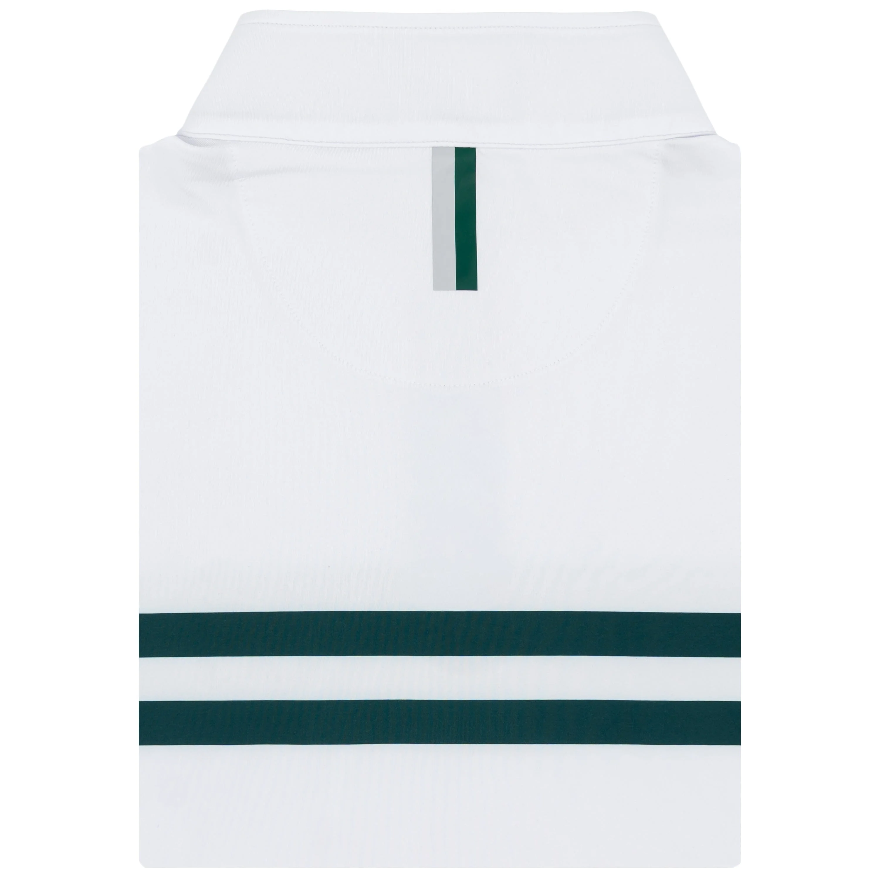Michigan State Jersey Stripe Collegiate Q-Zip | The Michigan State Jersey Stripe - White/Forest Green - Image 2
