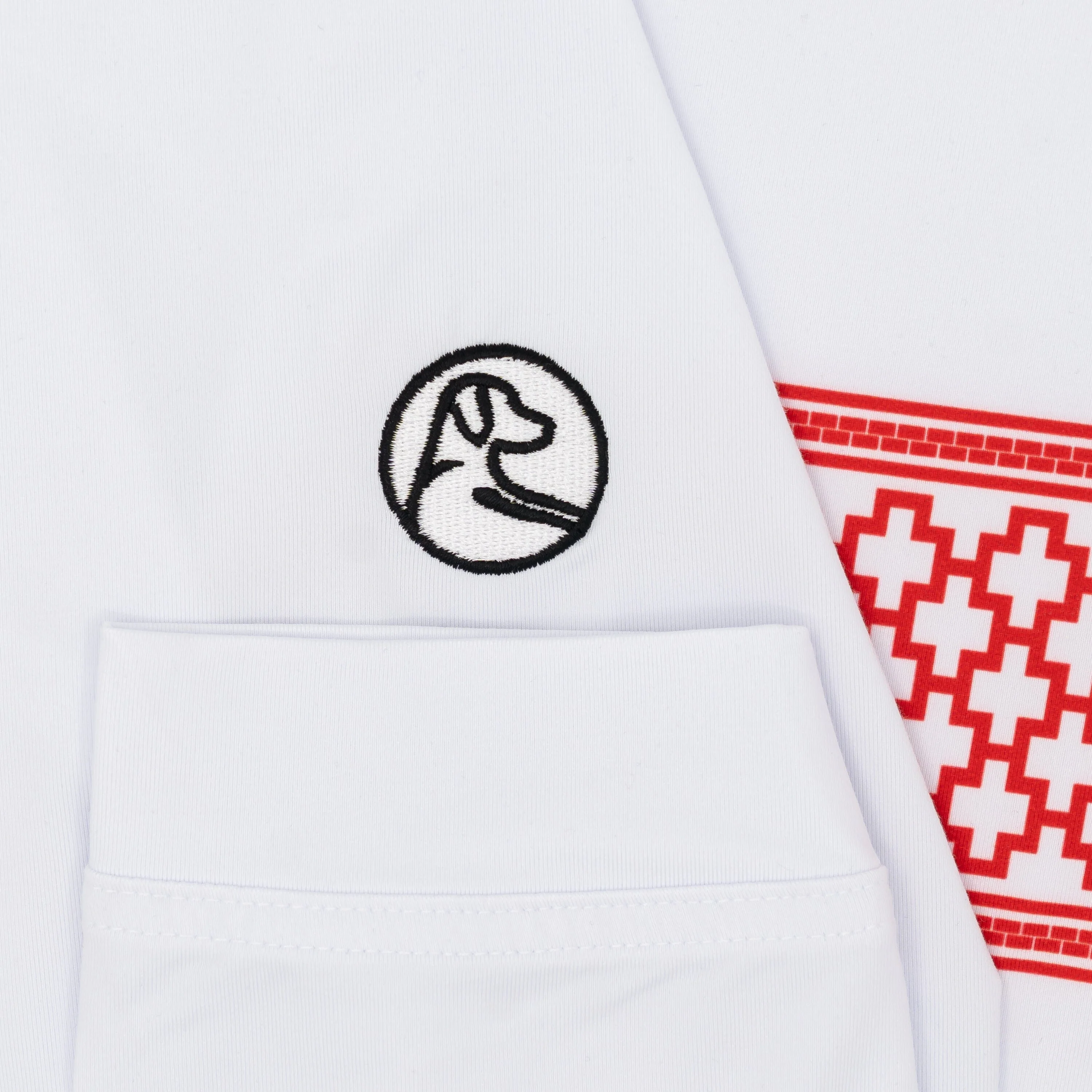 NC State Brickyard Stripe Collegiate Q-Zip | The NC State Brickyard Stripe - White/Cherry Red - Image 4
