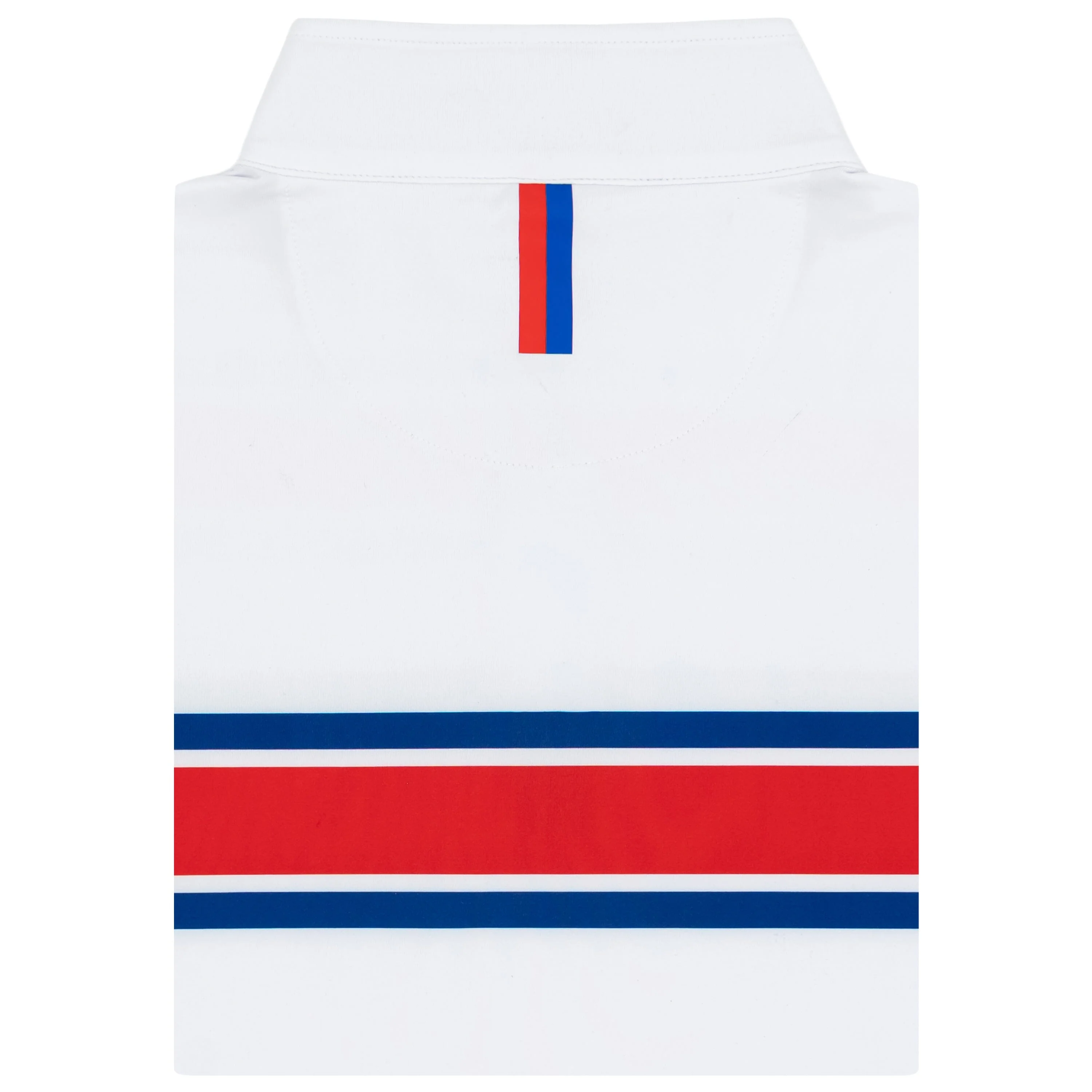 SMU Helmet Stripe Collegiate Q-Zip | The SMU Helmet Stripe - White/Ocean Blue - Image 2