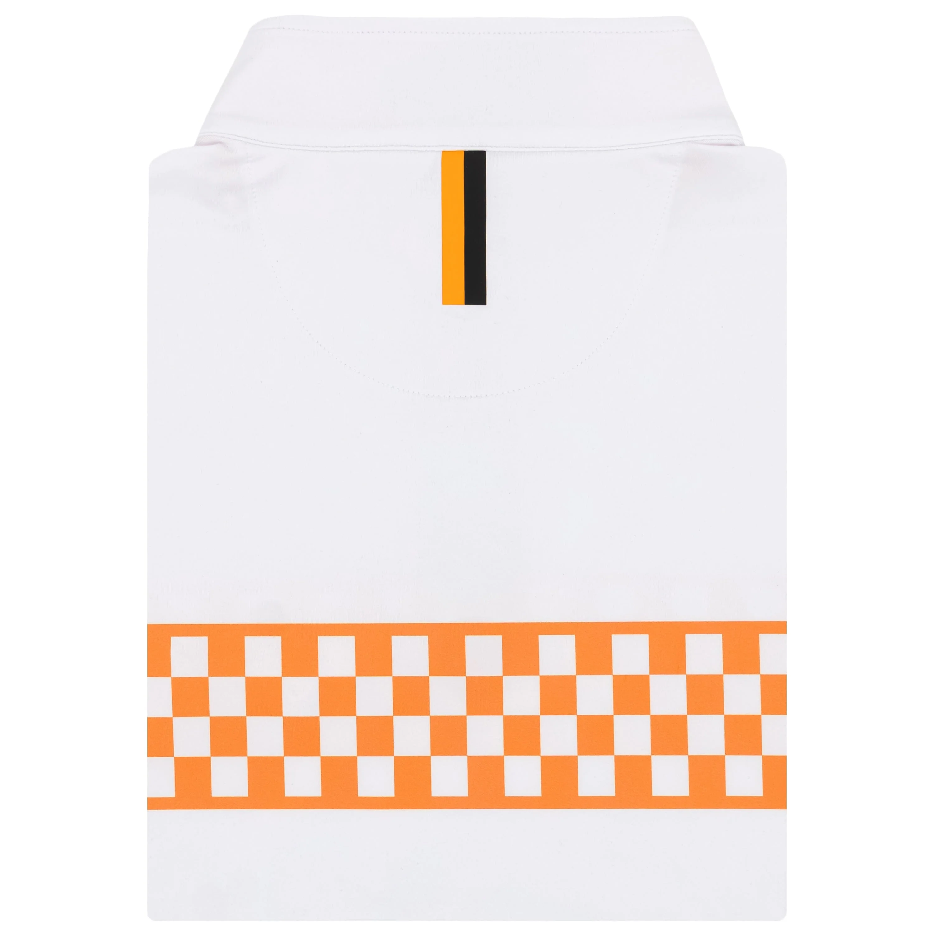 Tennessee Checker Stripe Collegiate Q-Zip | The Tennessee Checker Stripe - White/Horizon Orange - Image 2