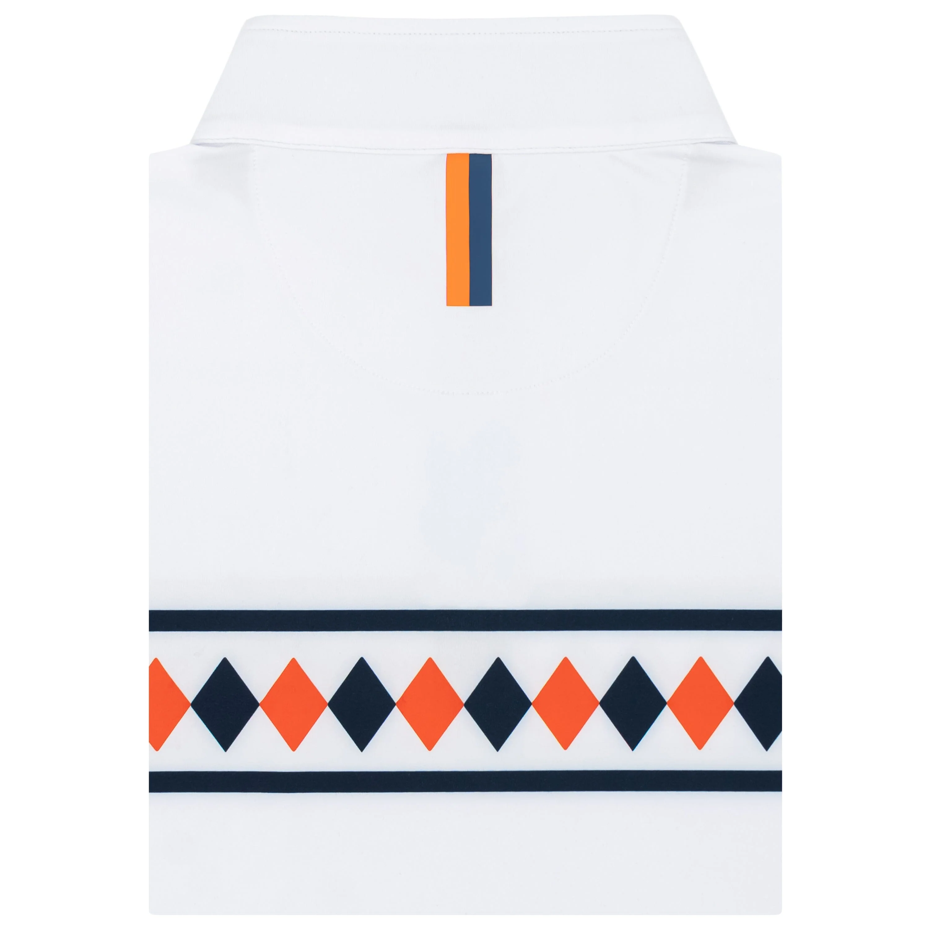 UVA Argyle Stripe Collegiate Q-Zip | The UVA Argyle Stripe - White/Admiral Navy - Image 2