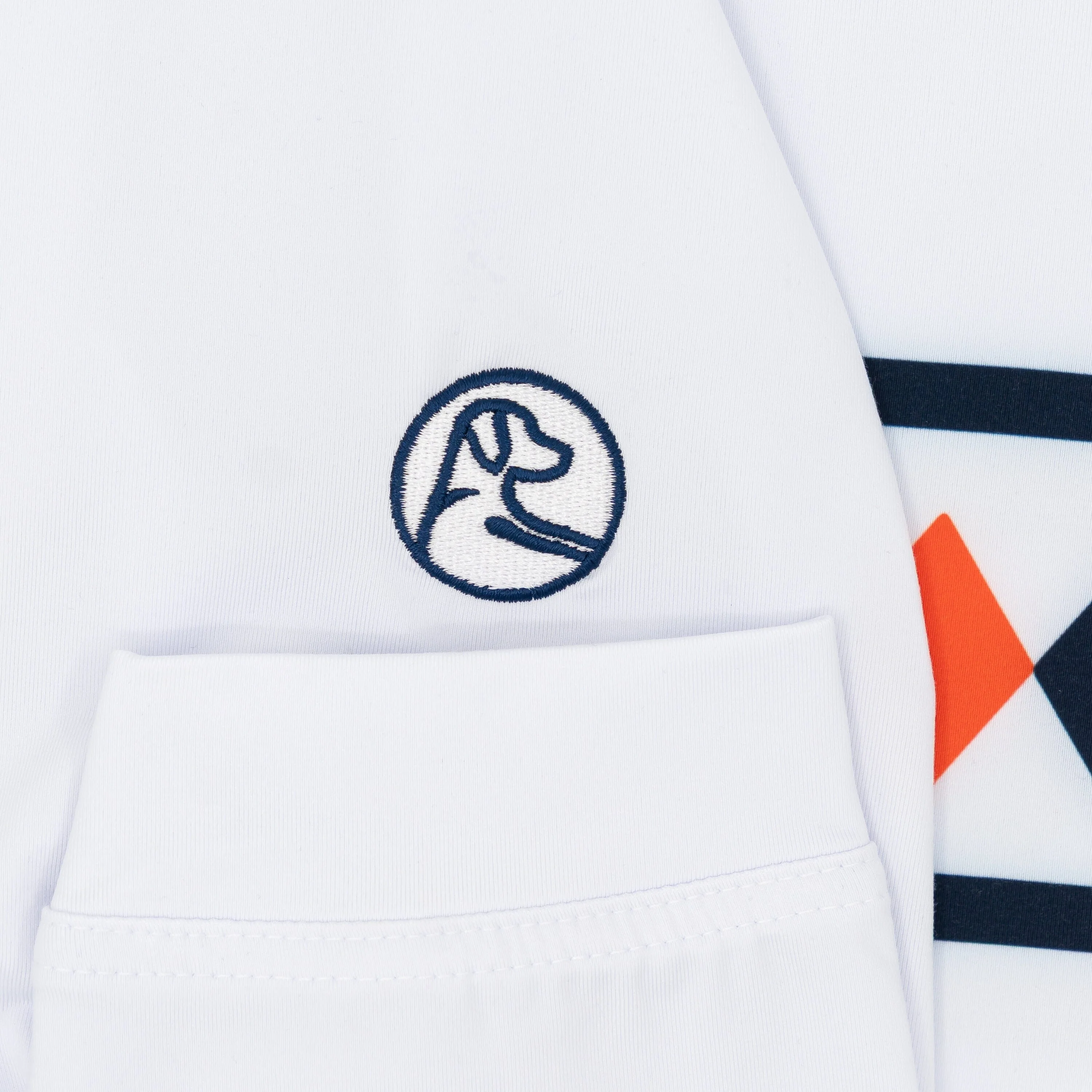 UVA Argyle Stripe Collegiate Q-Zip | The UVA Argyle Stripe - White/Admiral Navy - Image 4