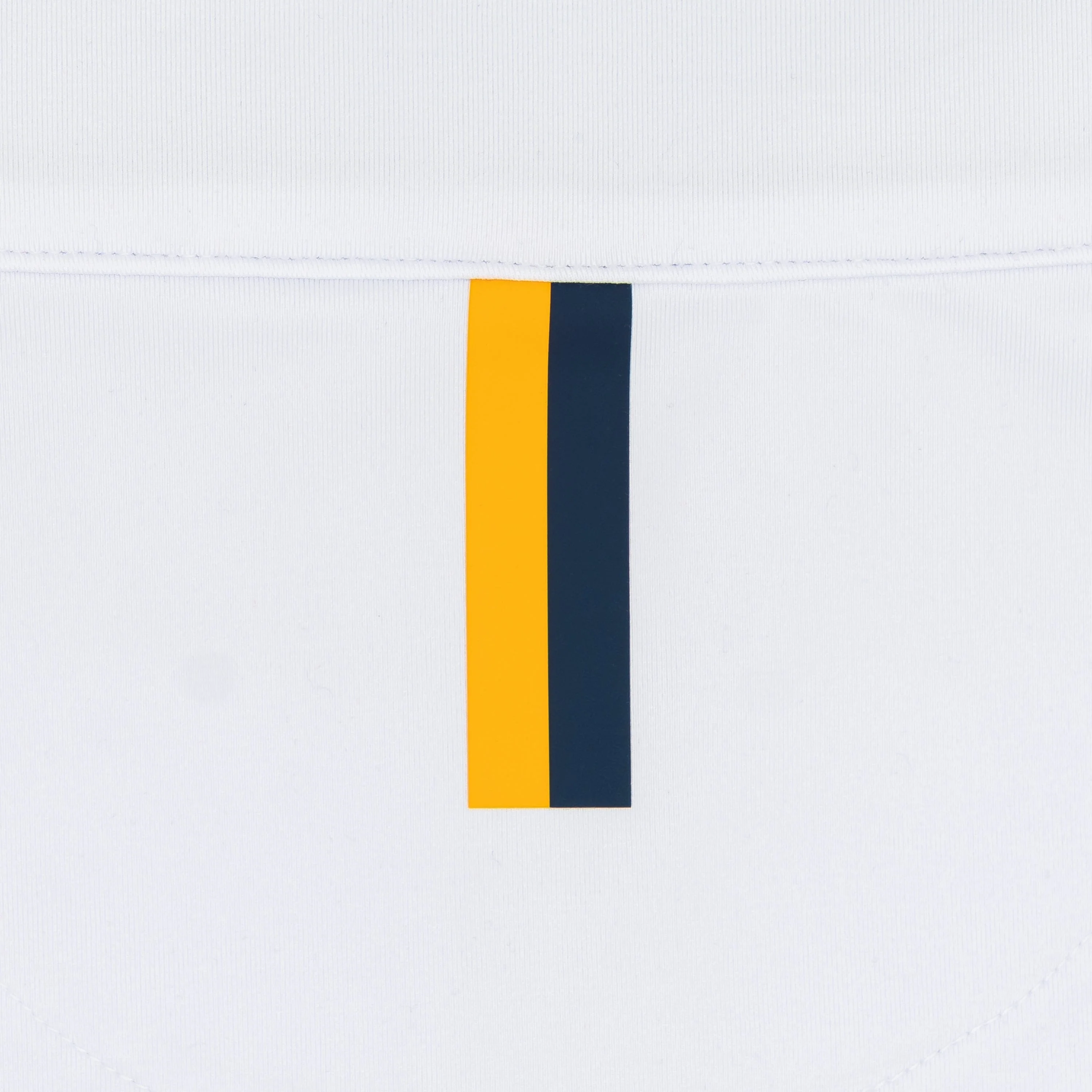 West Virginia Jersey Stripe Collegiate Q-Zip | The West Virginia Jersey Stripe - White/Indigo Blue - Image 5
