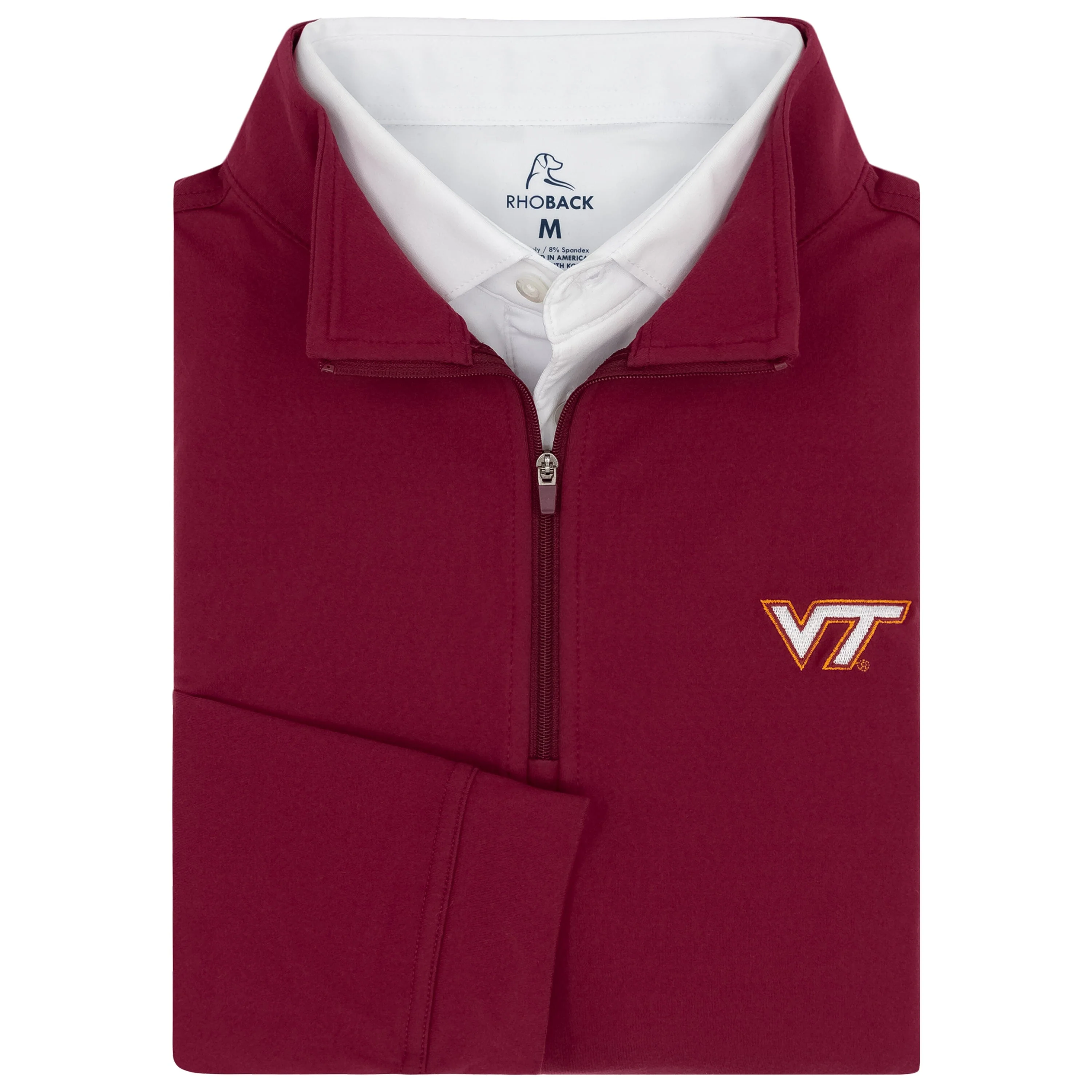 Solid Collegiate Q-Zip - Virginia Tech | Solid - Dark Maroon - VT - 3