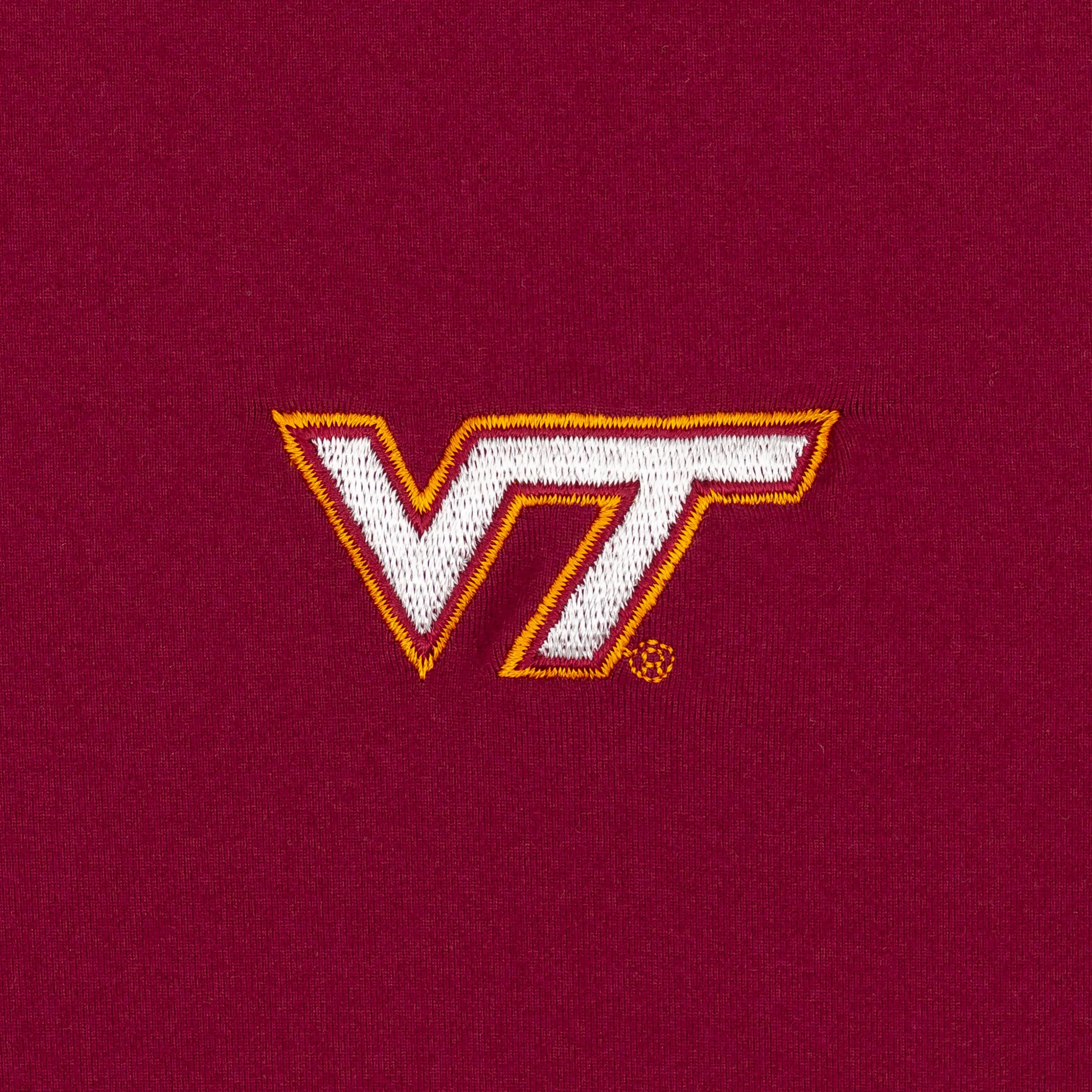 Solid Collegiate Q-Zip - Virginia Tech | Solid - Dark Maroon - VT - 3 - Image 3