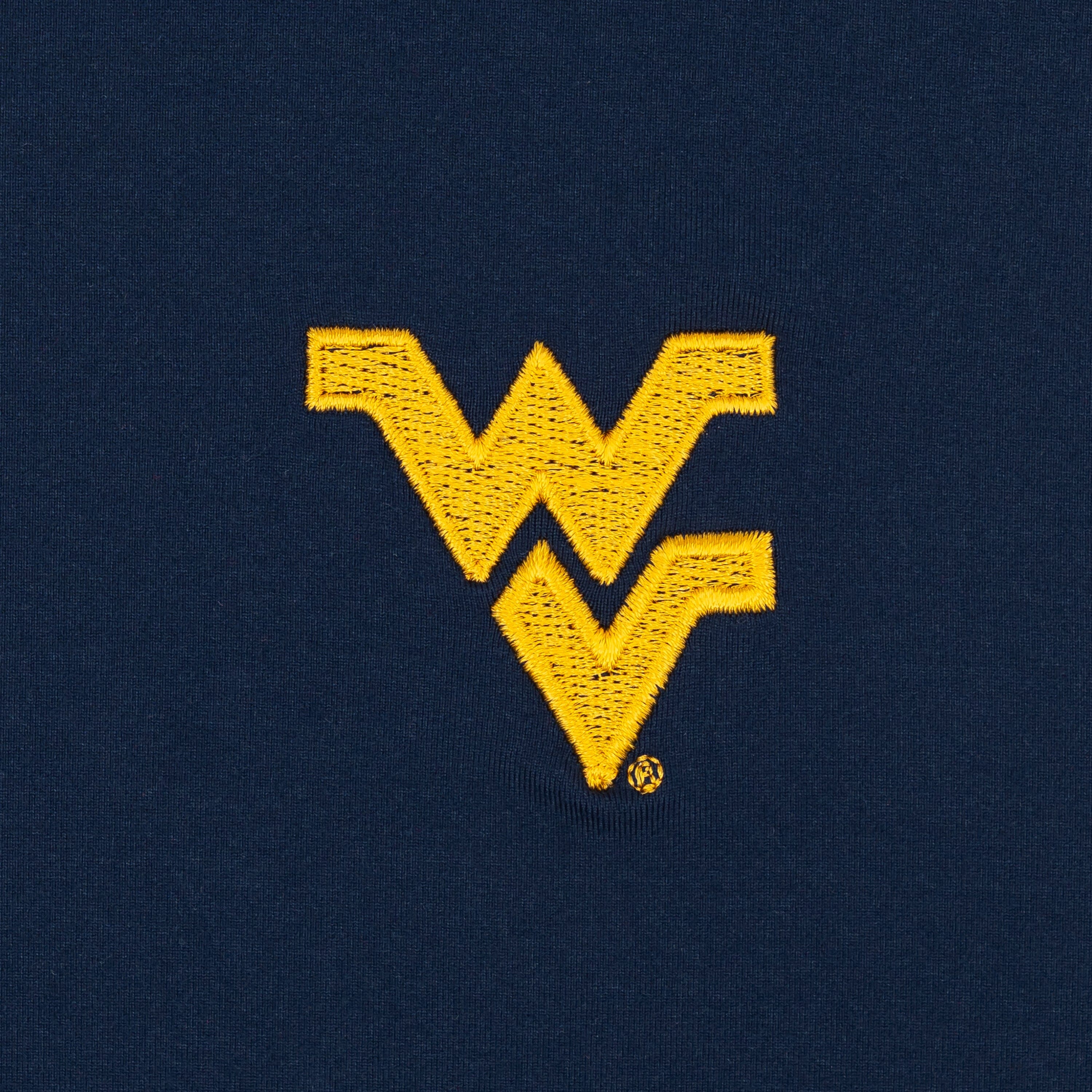 Solid Collegiate Q-Zip - West Virginia | Solid - Indigo Blue - WVU - 2 - Image 3