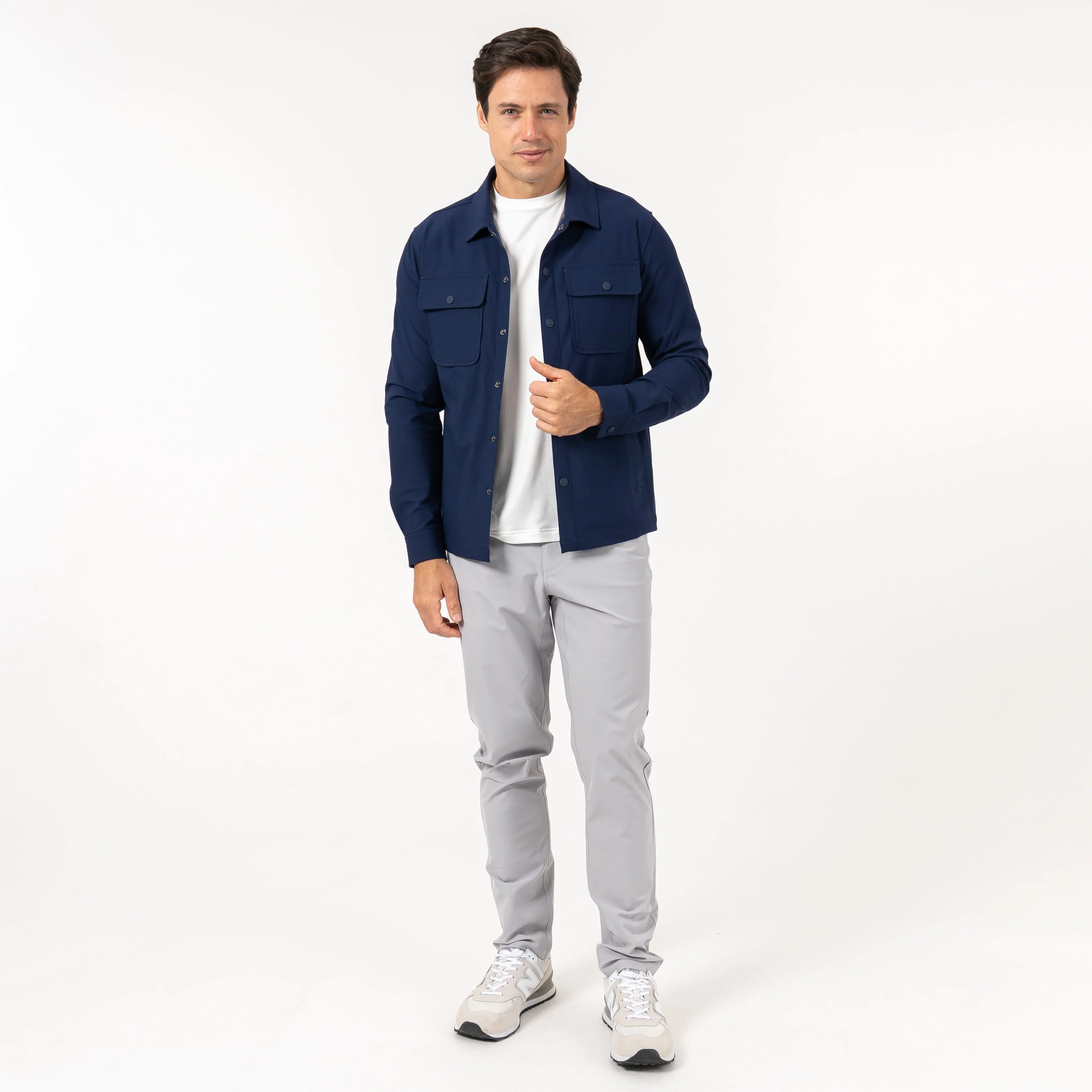 Delta Shirt Jacket | Solid - Fleet Navy - Image 6