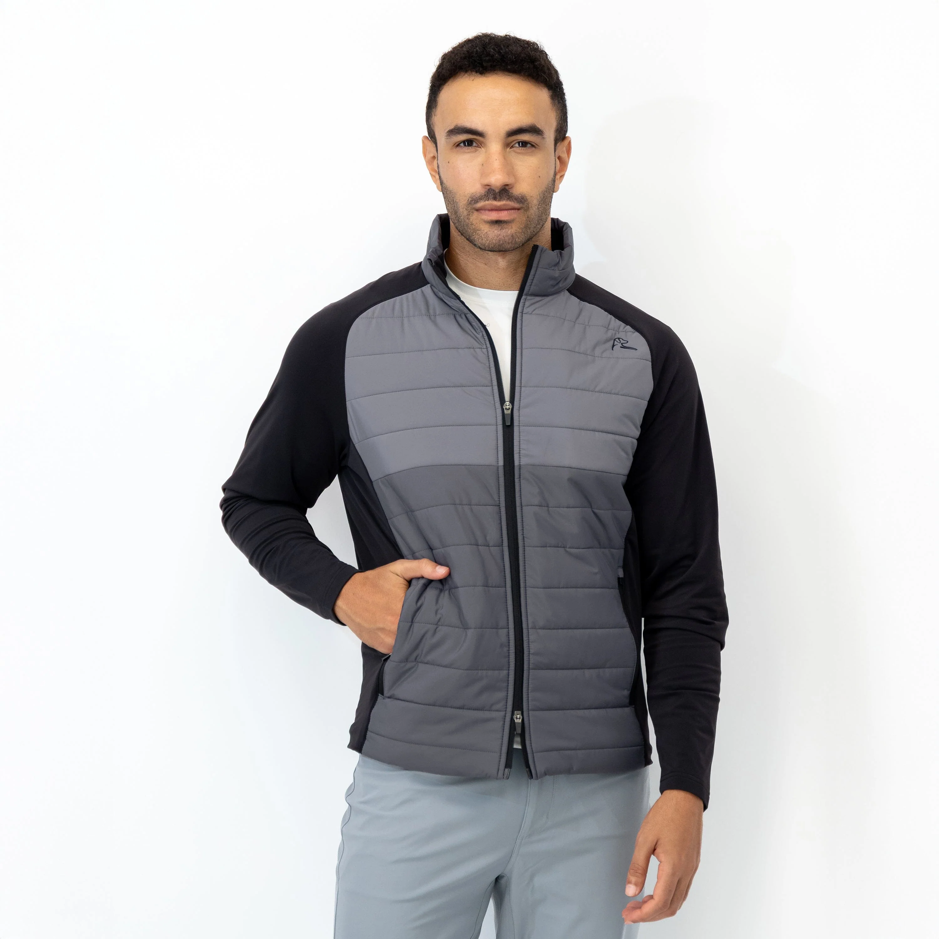 Fulton Hybrid Jacket | The Triple Block - Charcoal Grey/Boulder Grey/Midnight Black - Image 5