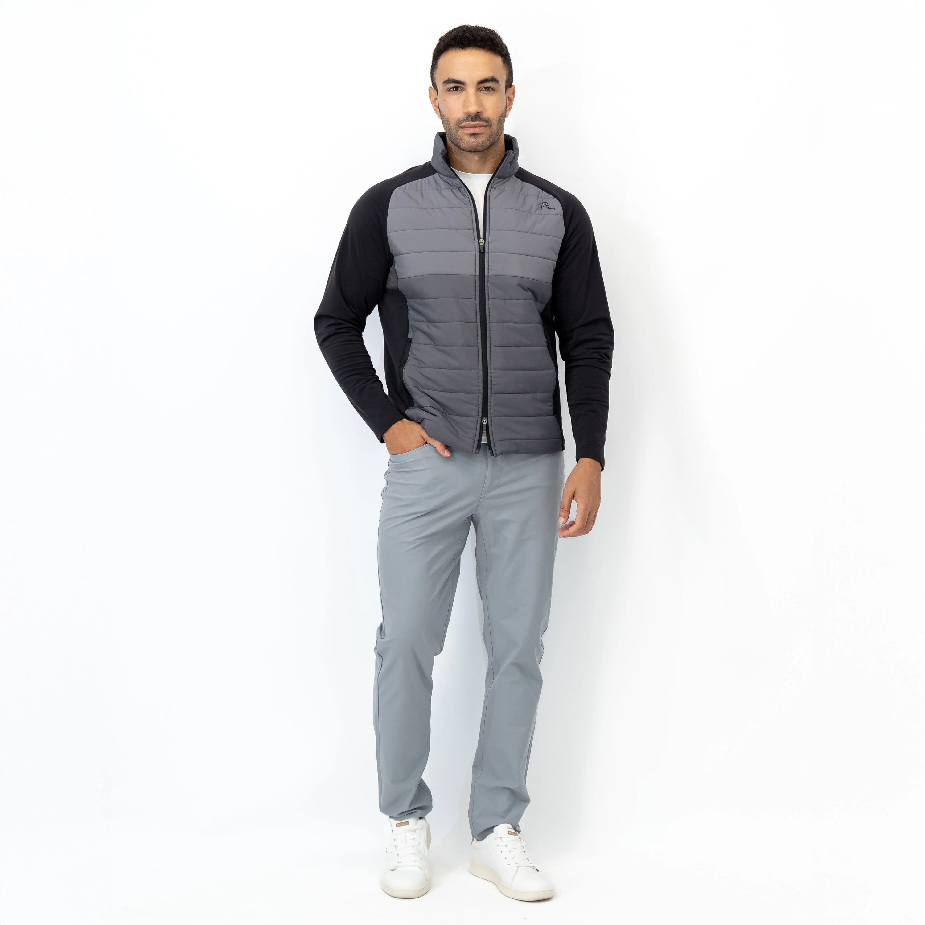 Fulton Hybrid Jacket | The Triple Block - Charcoal Grey/Boulder Grey/Midnight Black - Image 6