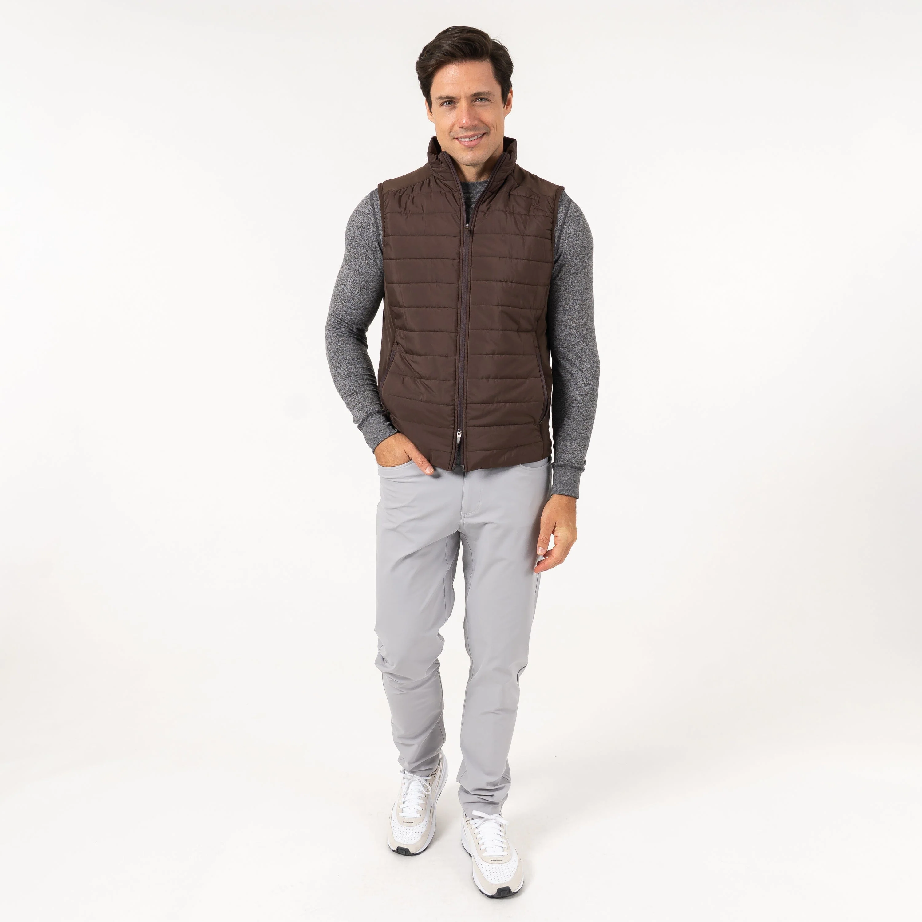 Fulton Performance Vest | Solid - Cocoa - Image 8