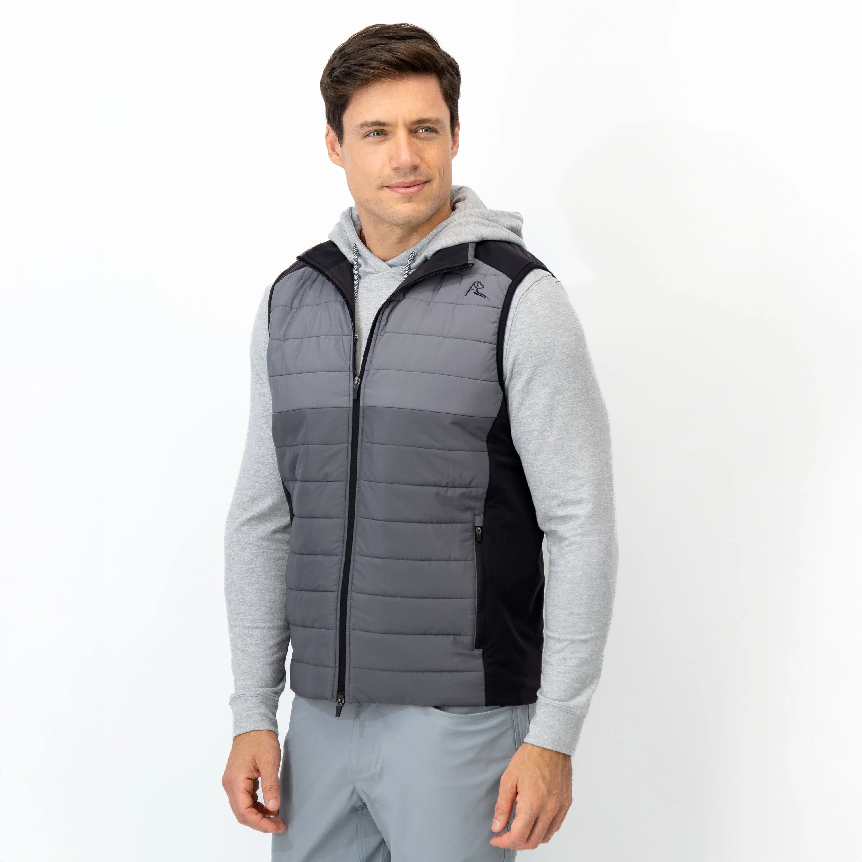 Fulton Performance Vest | The Triple Block - Charcoal Grey/Boulder Grey/Midnight Black - Image 4