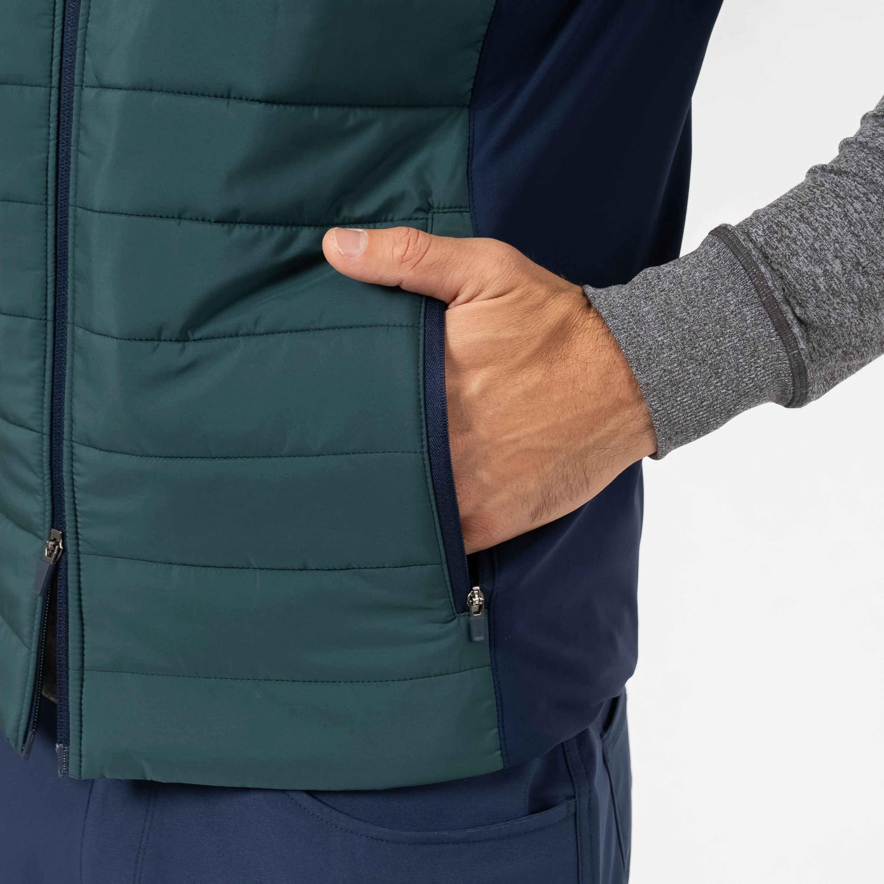 Fulton Performance Vest | The Triple Block - Ponderosa Green/Jungle Green/Fleet Navy - Image 6