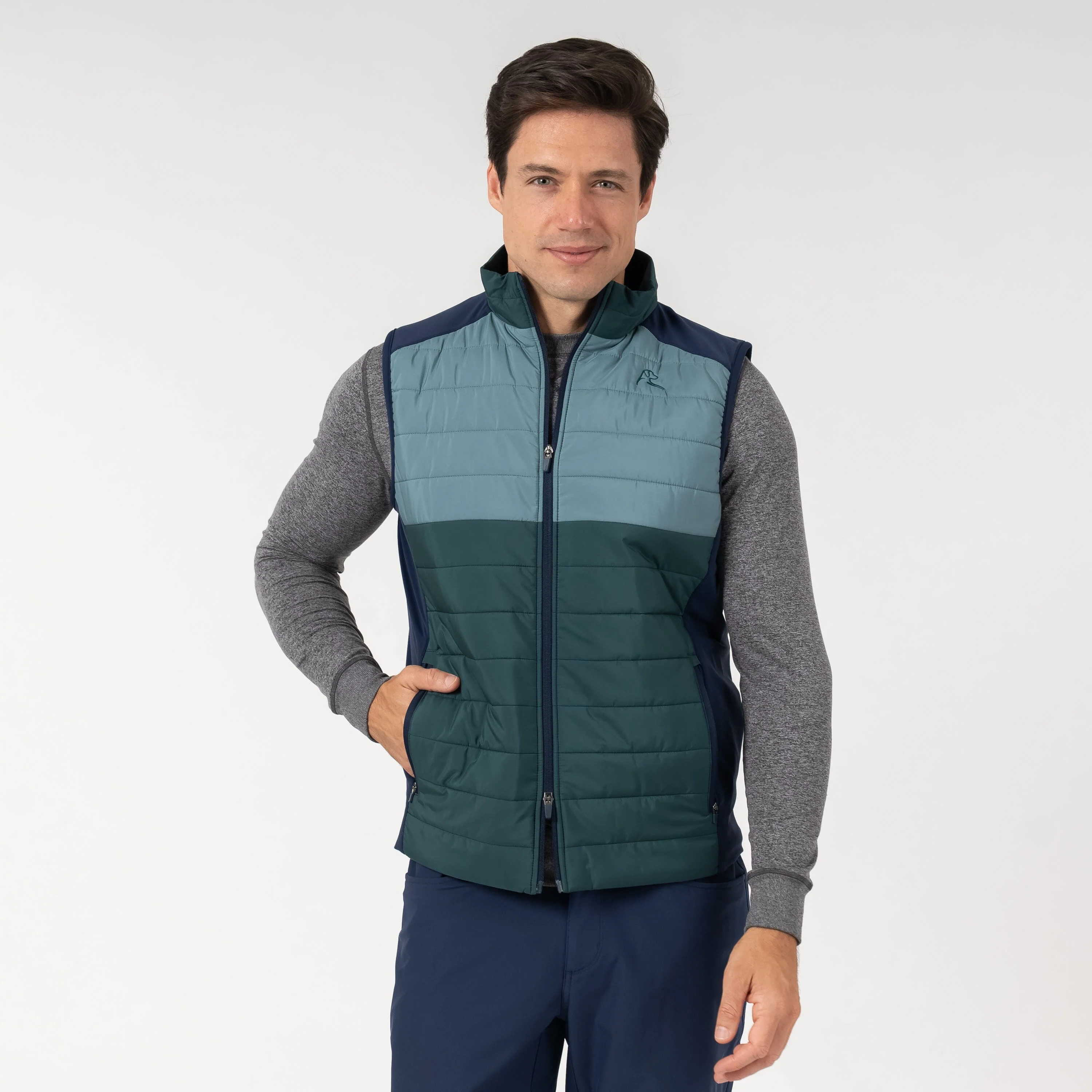 Fulton Performance Vest | The Triple Block - Ponderosa Green/Jungle Green/Fleet Navy - Image 7