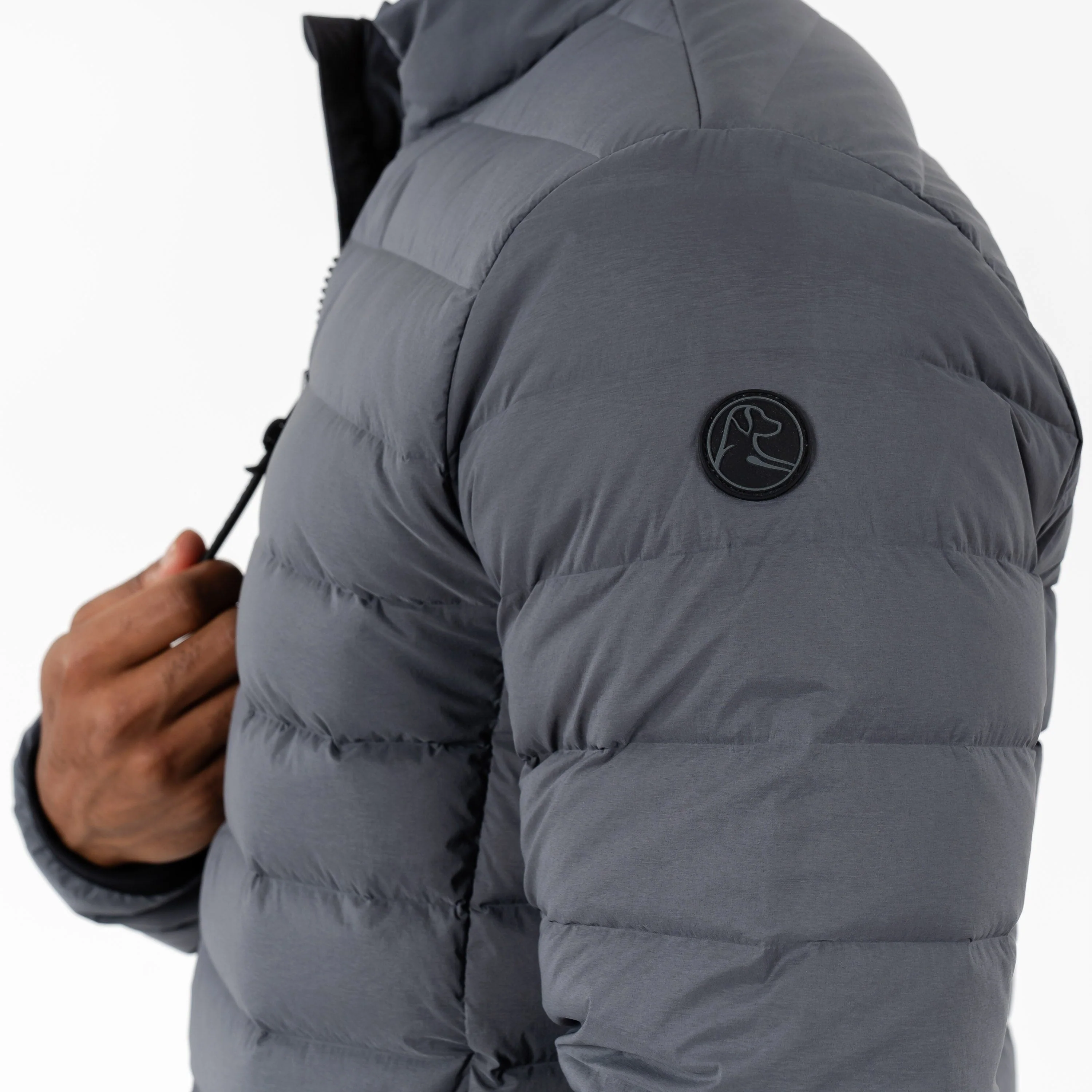 Glide Down Jacket | Solid - Charcoal Grey - Image 10