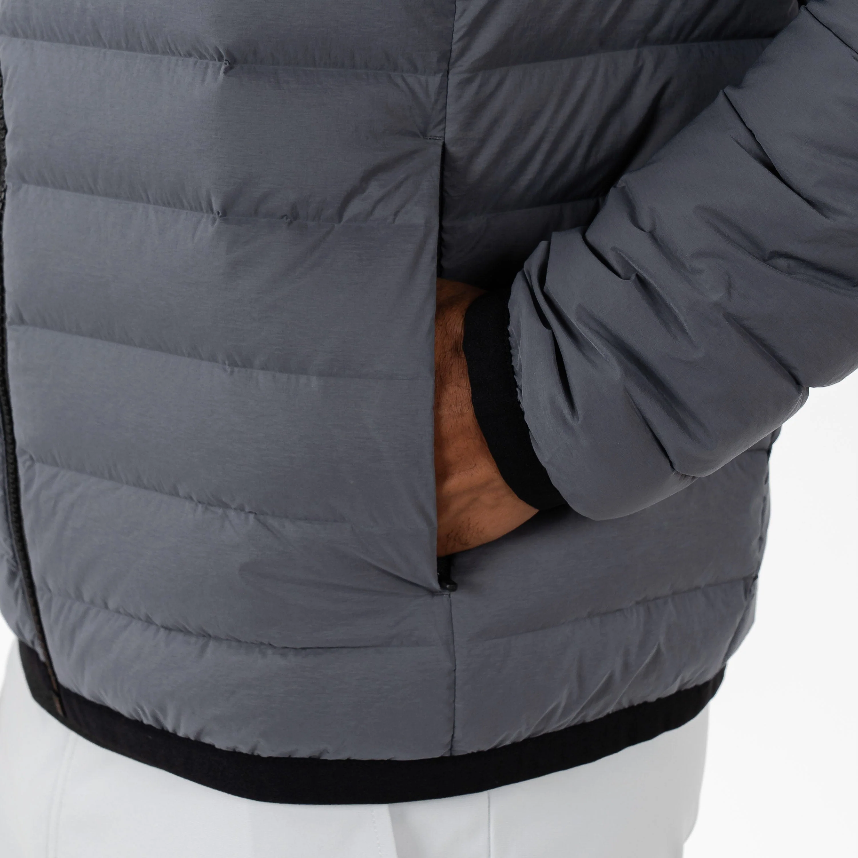 Glide Down Jacket | Solid - Charcoal Grey - Image 11