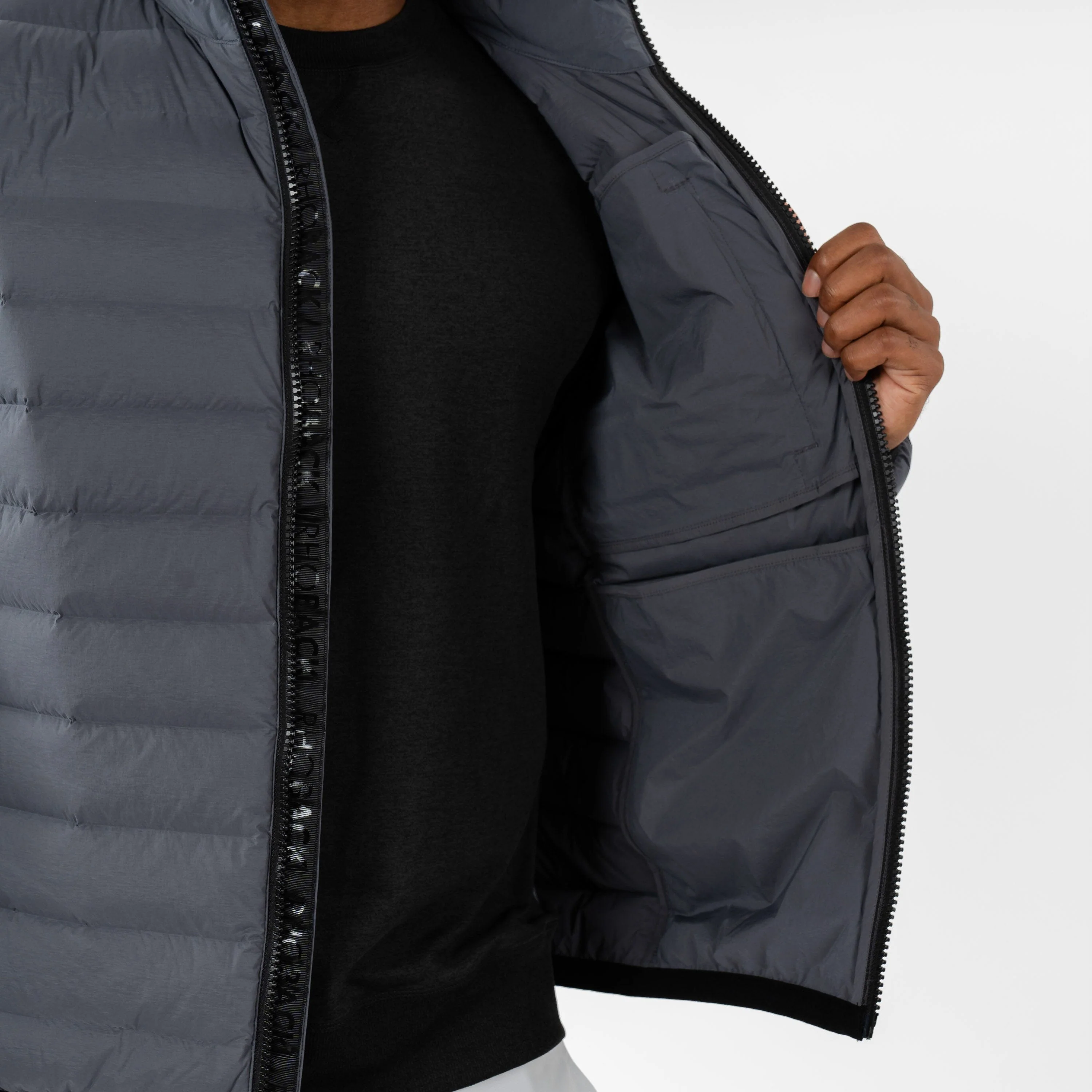 Glide Down Jacket | Solid - Charcoal Grey - Image 5