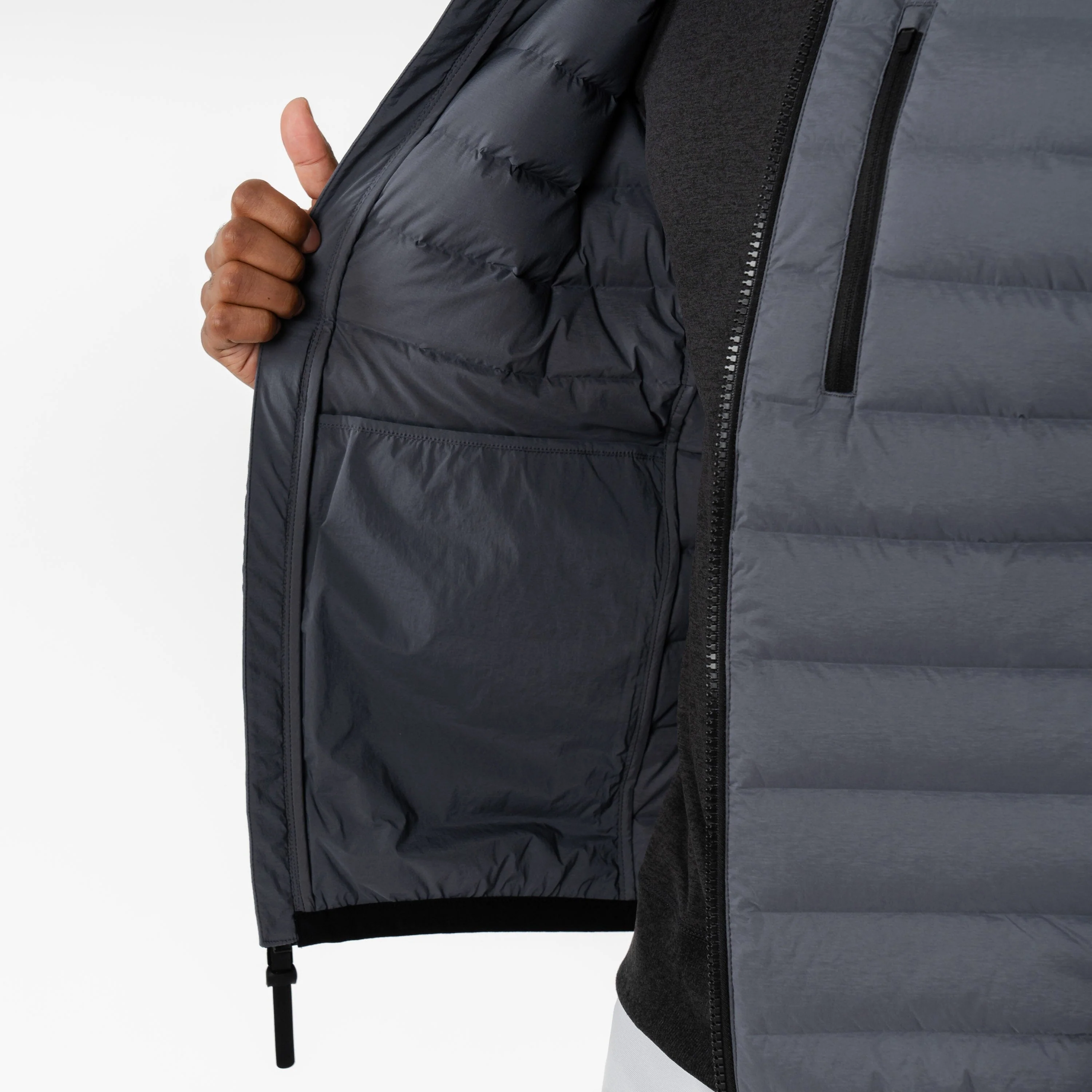 Glide Down Jacket | Solid - Charcoal Grey - Image 6