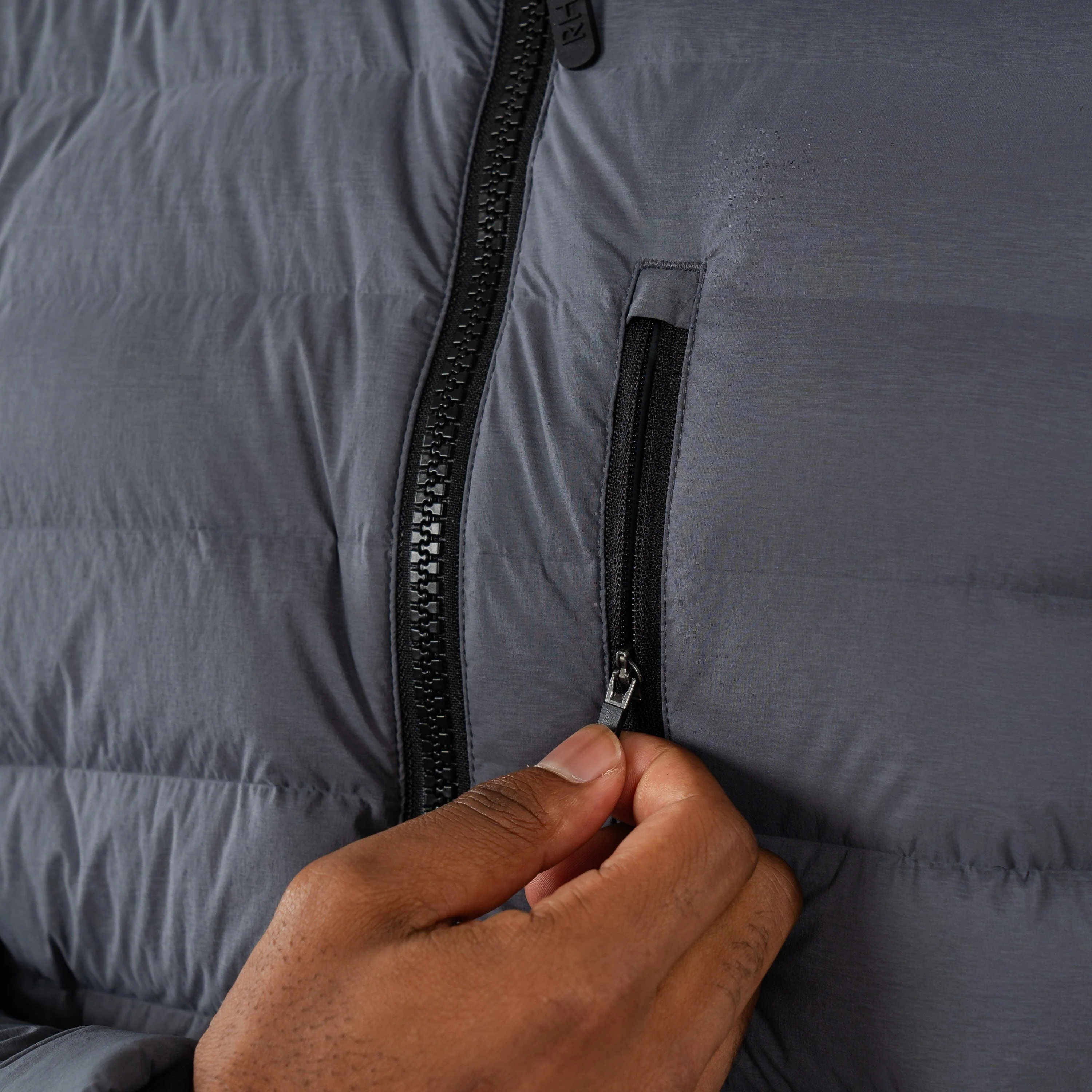 Glide Down Jacket | Solid - Charcoal Grey - Image 9