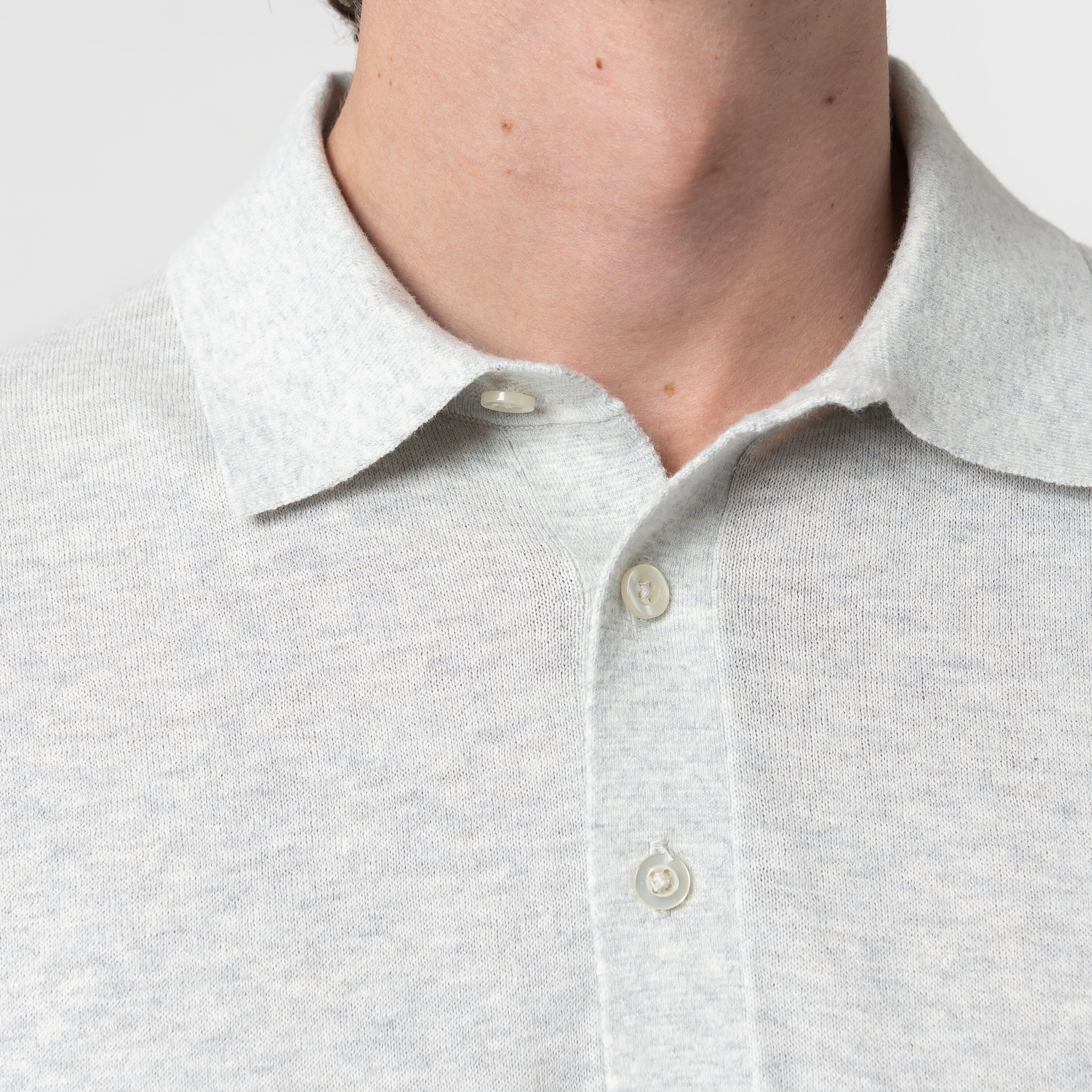 Harbor Stretch Sweater Polo | Heather - Stainless Steel/White - Image 5