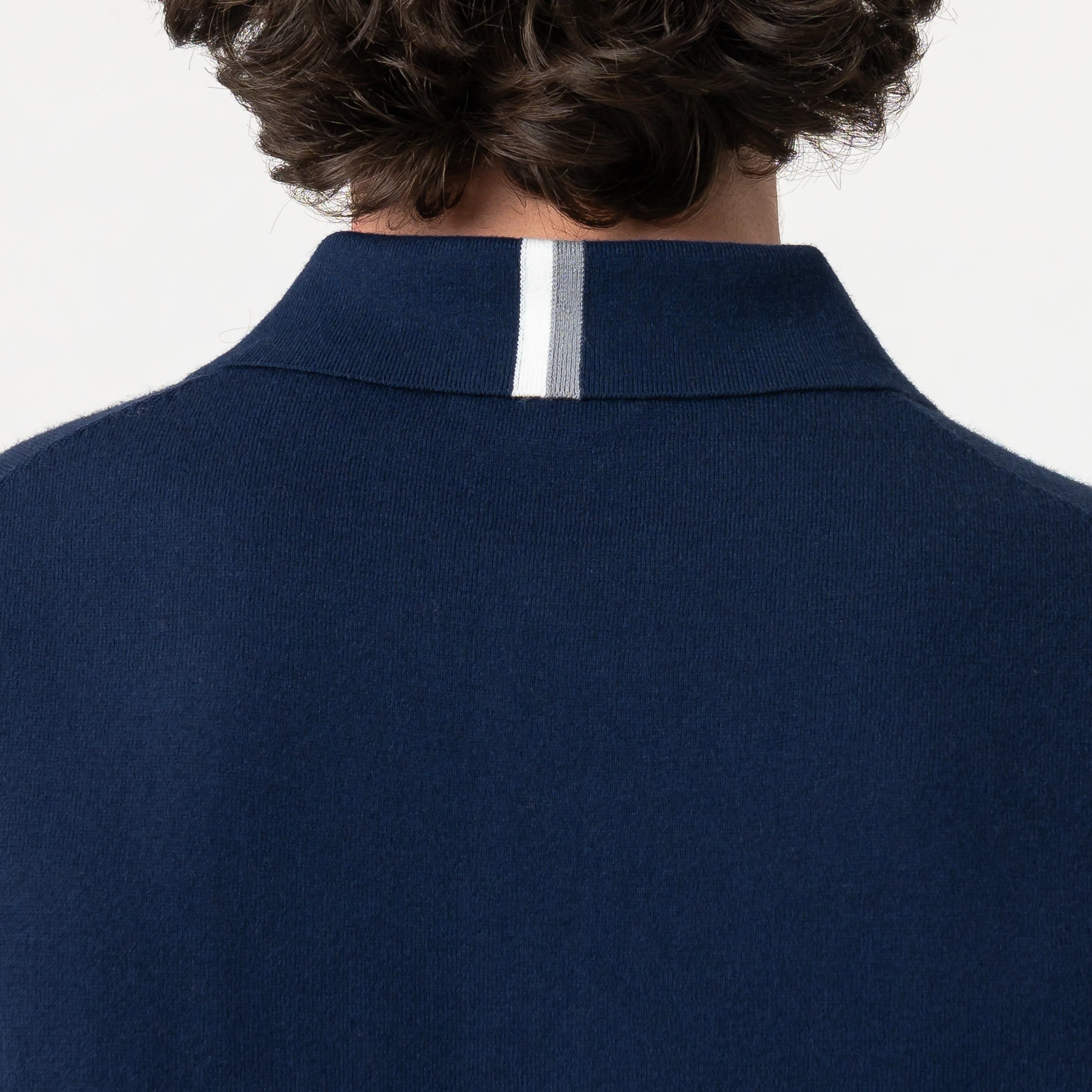 Harbor Stretch Sweater Polo | Solid - Fleet Navy - Image 4