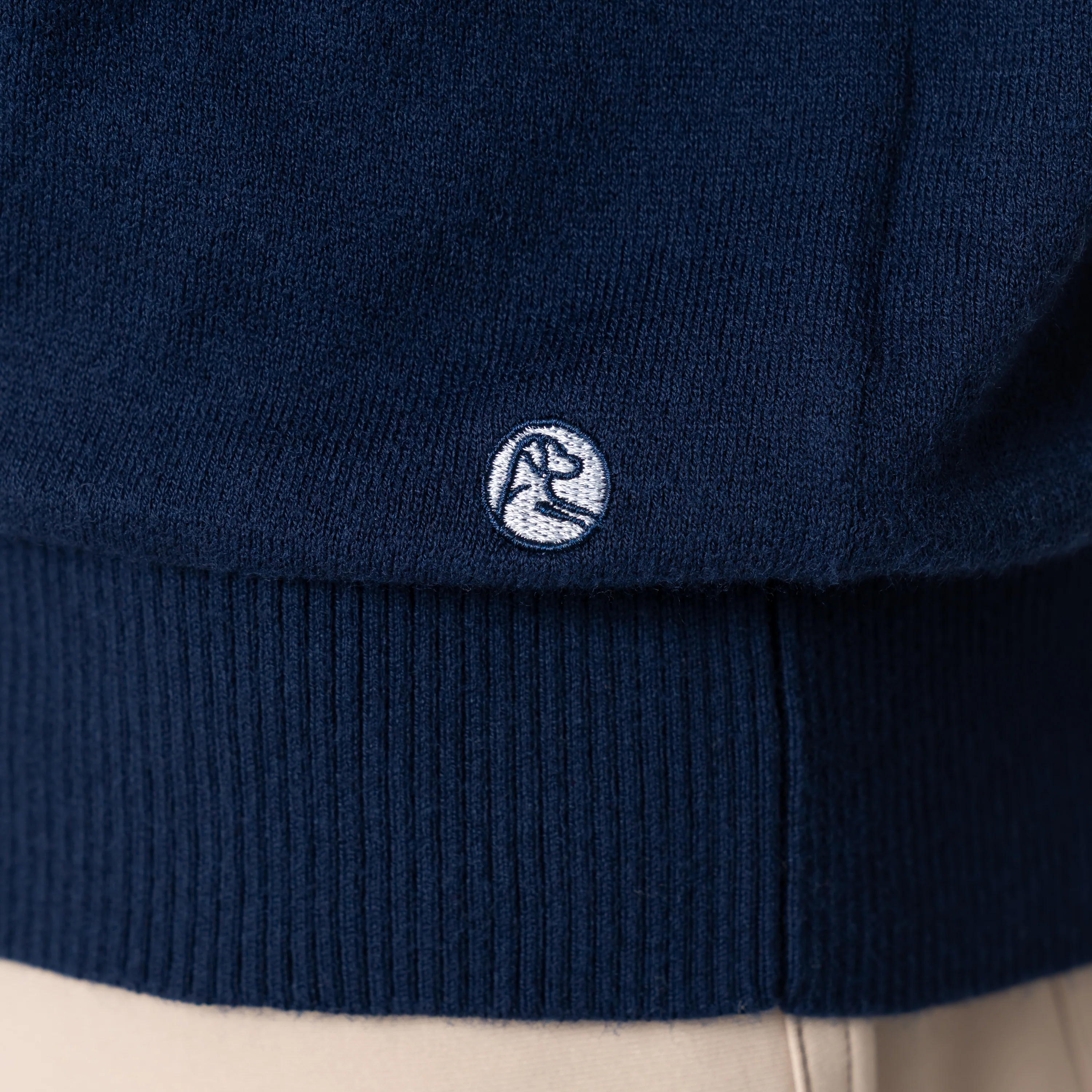 Harbor Stretch Sweater Polo | Solid - Fleet Navy - Image 5