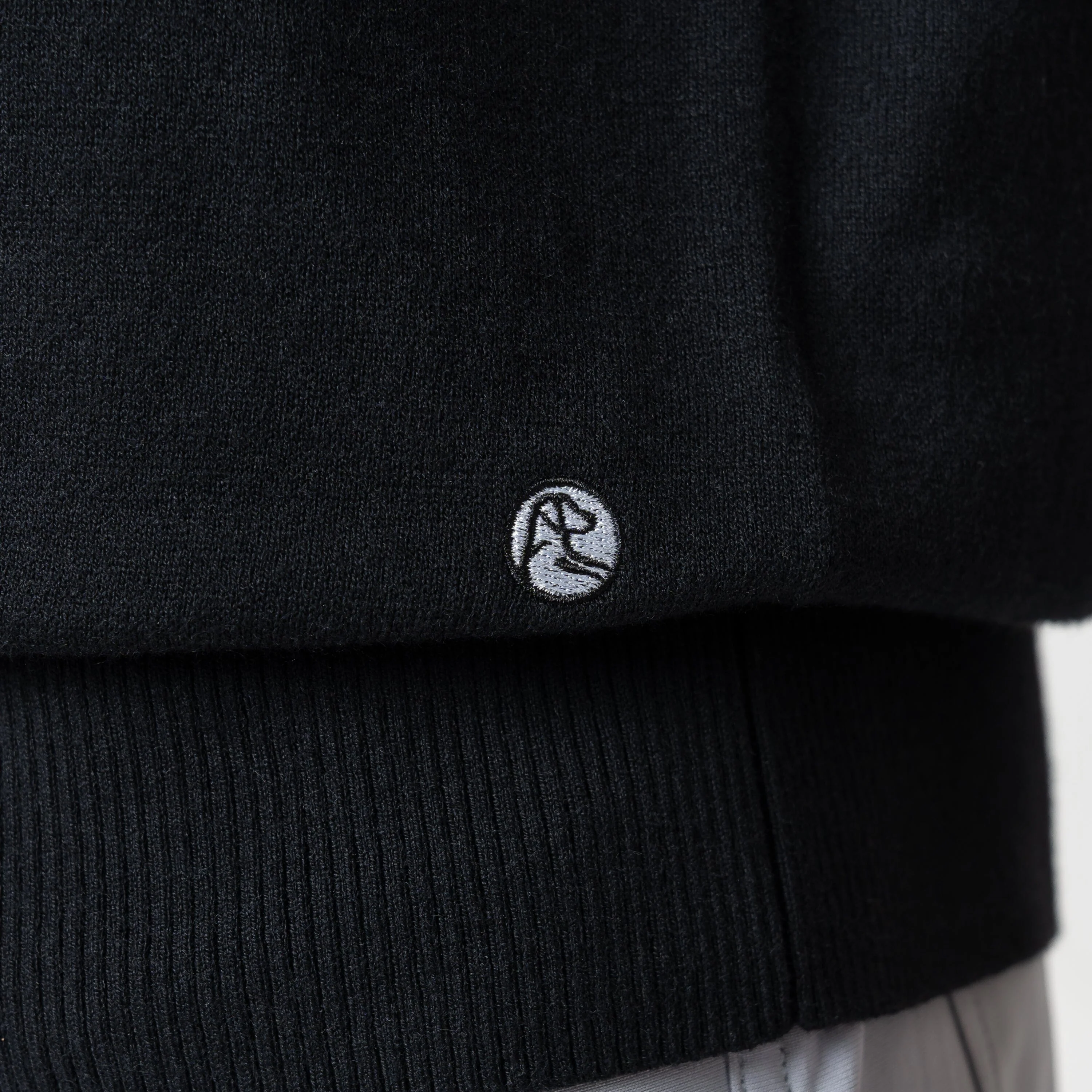 Harbor Stretch Sweater Polo | Solid - Midnight Black - Image 4