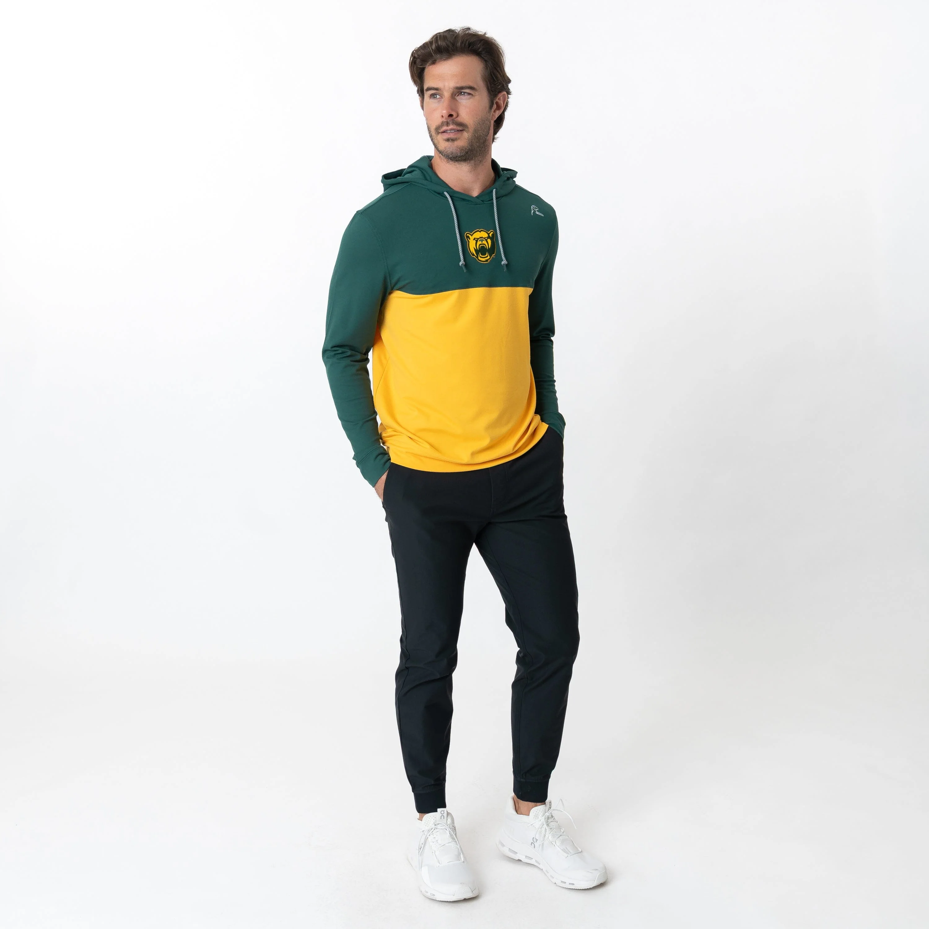 Hesi Collegiate Hoodie - Baylor | Colorblock - Evergreen/Belle Gold - Baylor - 1 - Image 6