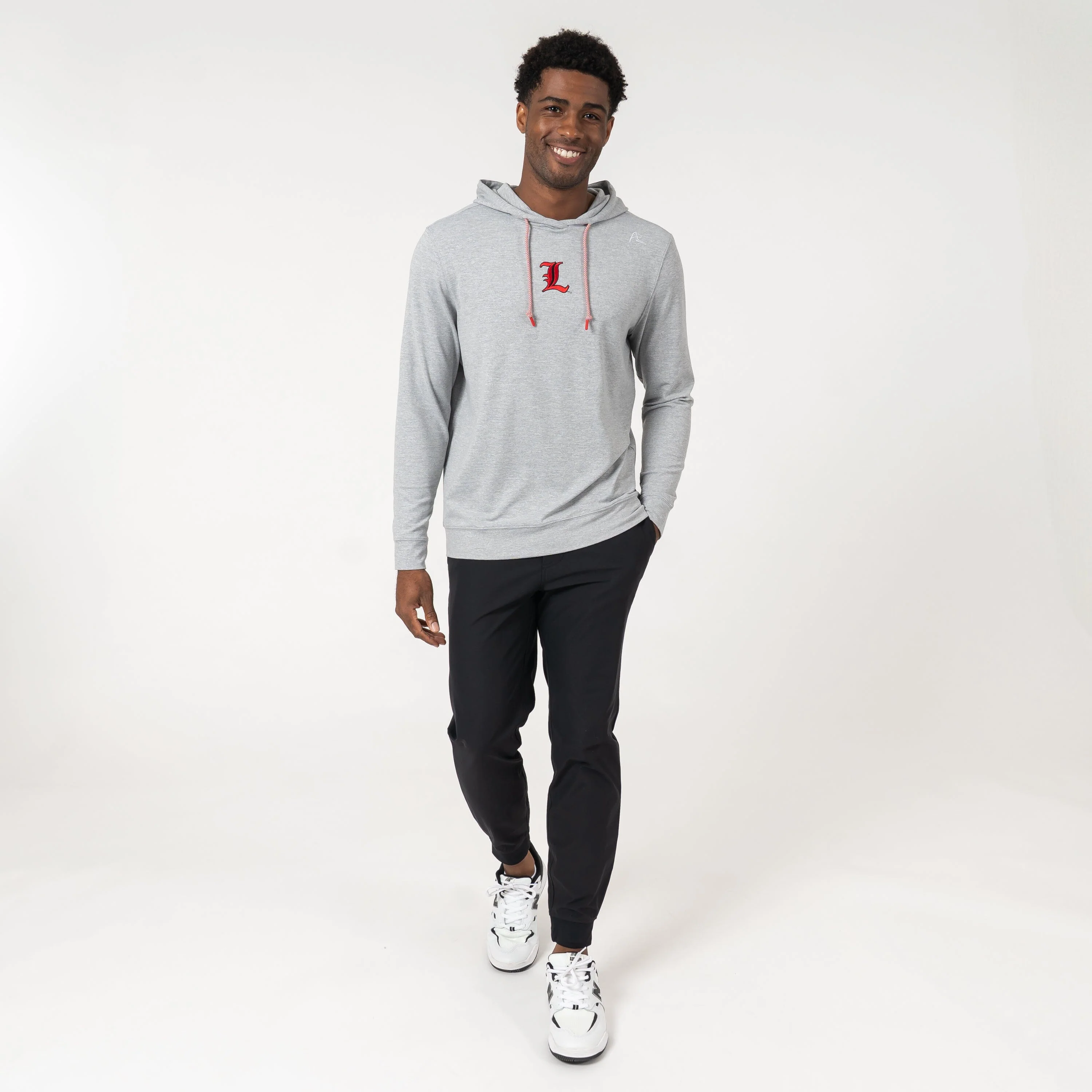 Hesi Collegiate Hoodie - Louisville | Heather - Stainless Steel/White - Louisville - 1 - Image 6