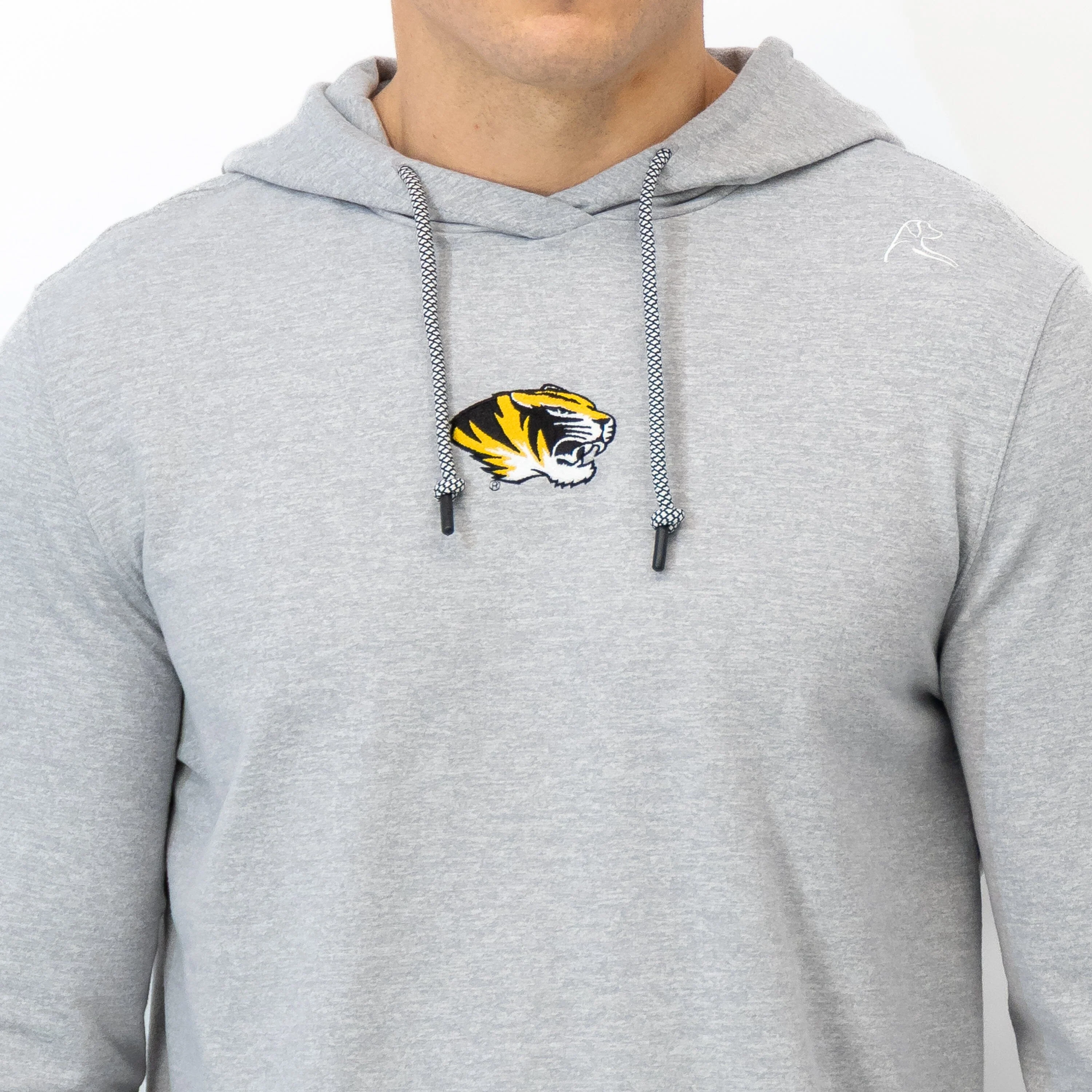 Hesi Collegiate Hoodie - Mizzou | Heather - Stainless Steel/White - Mizzou - 1 - Image 2