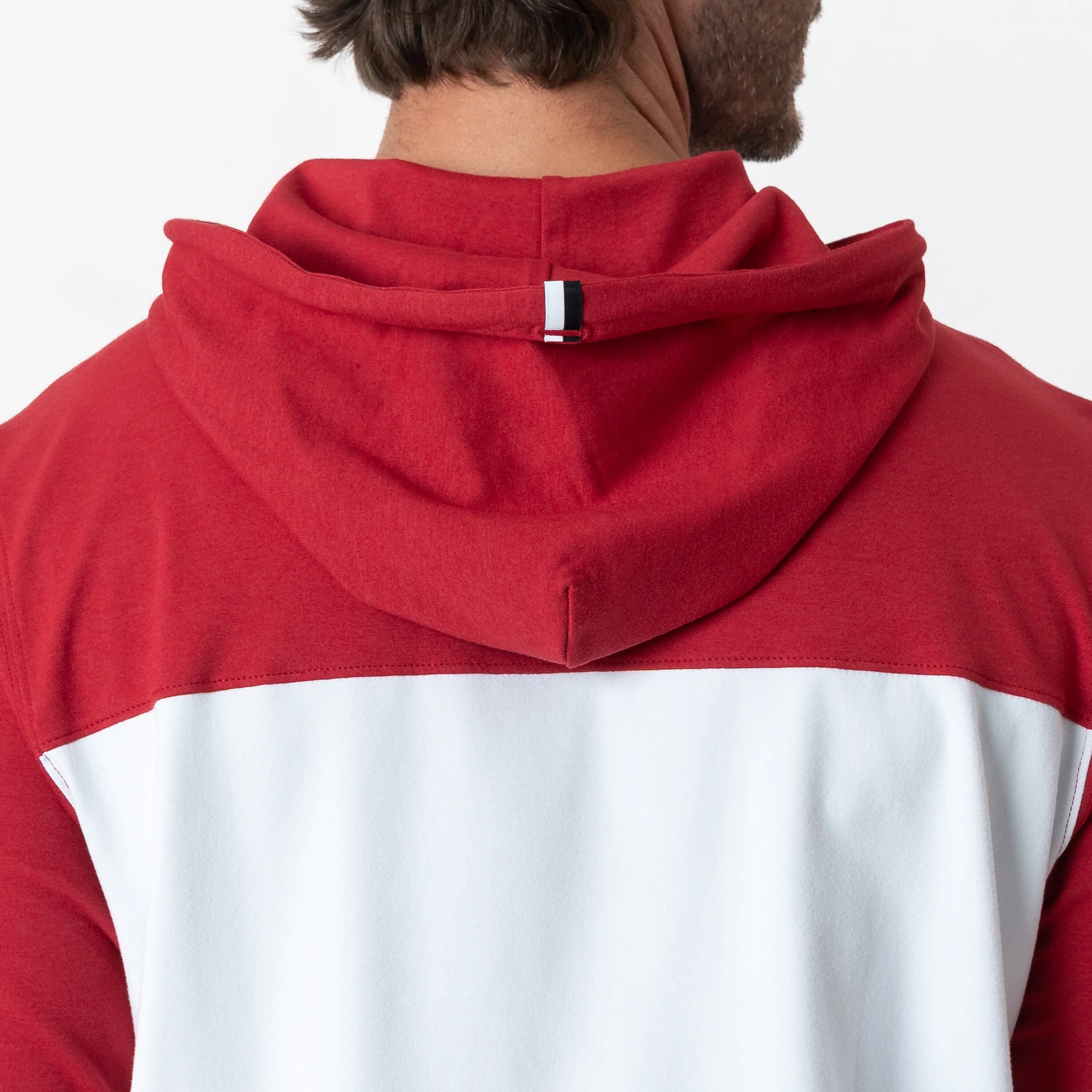 Hesi Collegiate Hoodie - Indiana | Colorblock - Carmine Red/White - Indiana - 1 - Image 3