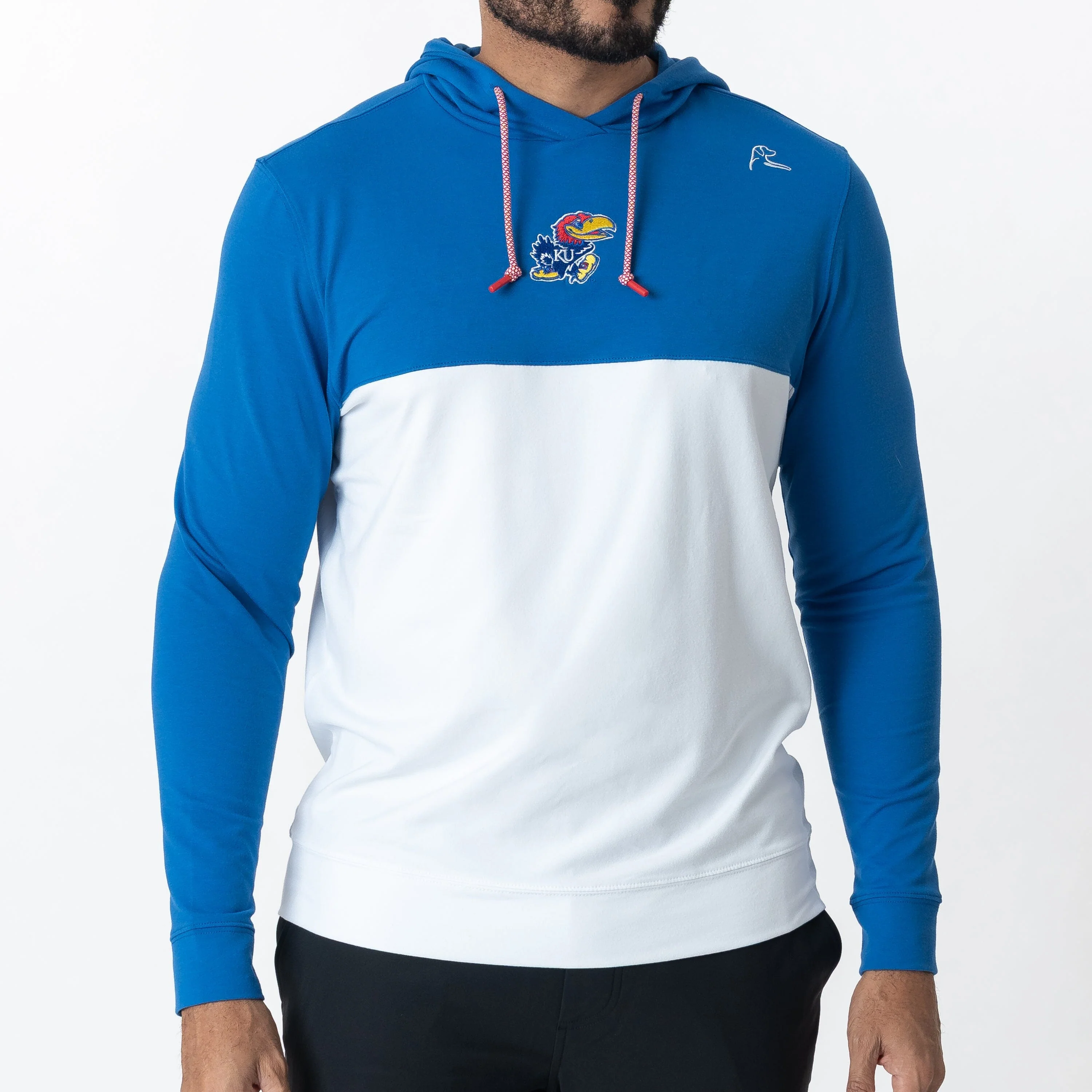 Hesi Collegiate Hoodie - Kansas | Colorblock - Azure Blue/White - Kansas - 1