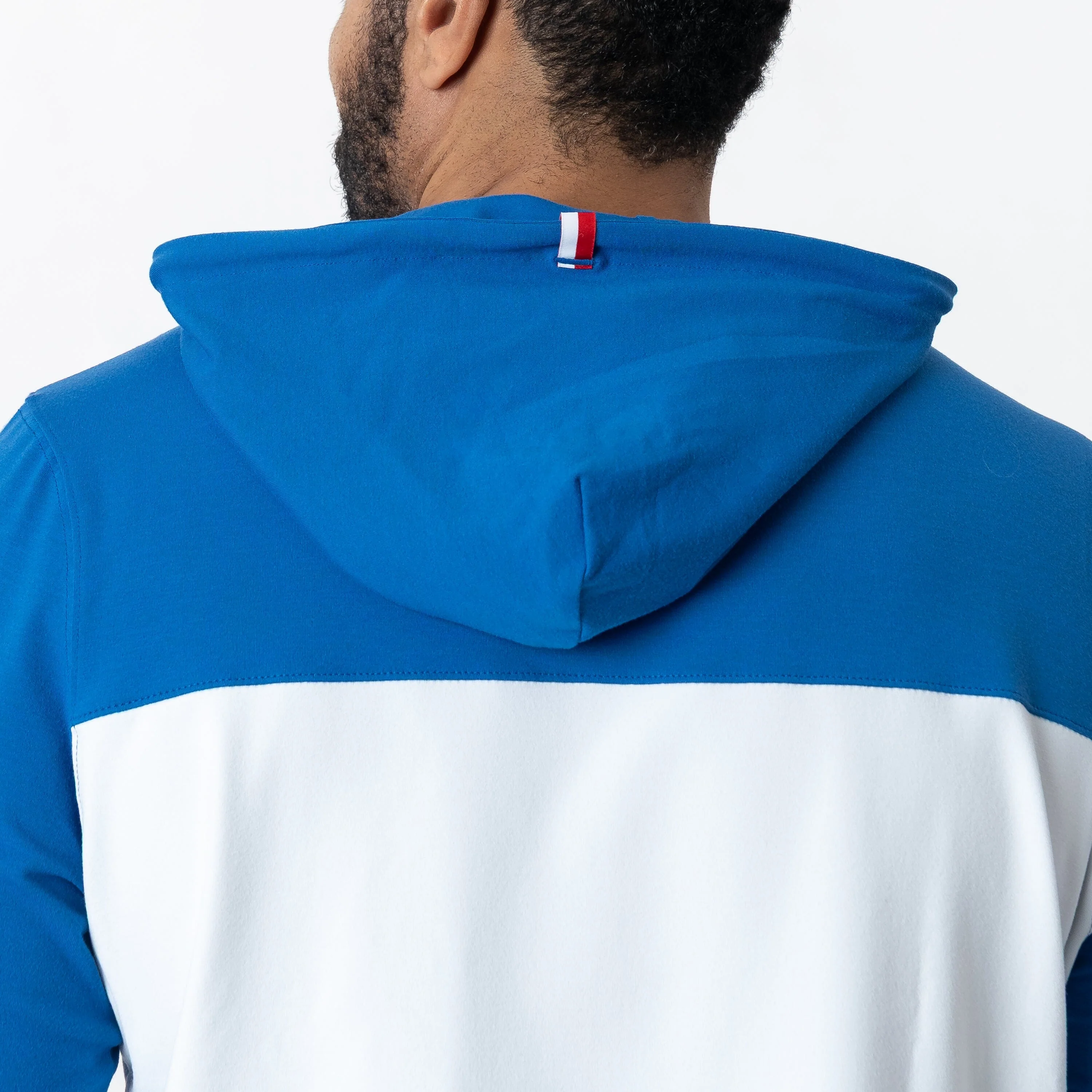 Hesi Collegiate Hoodie - Kansas | Colorblock - Azure Blue/White - Kansas - 1 - Image 3