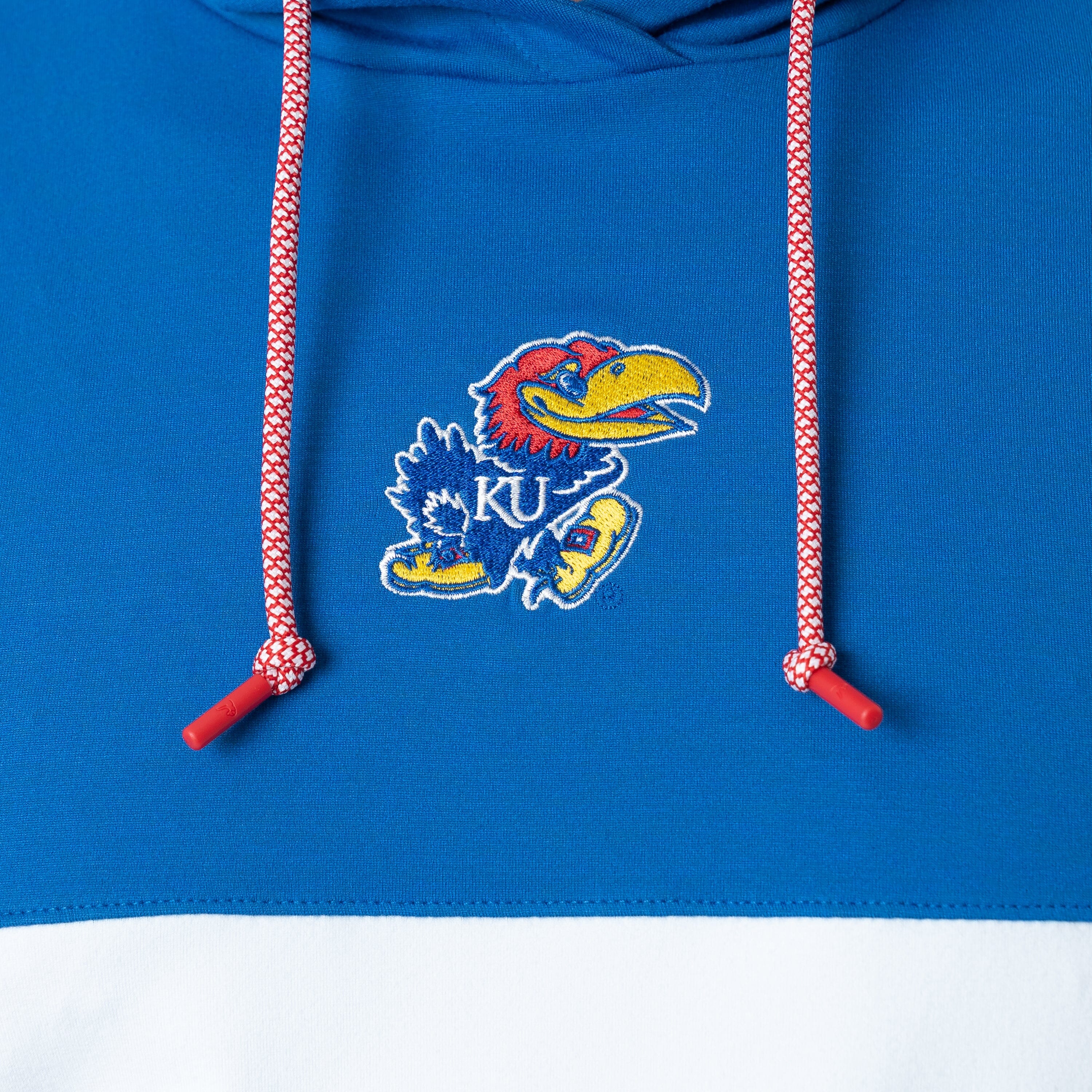 Hesi Collegiate Hoodie - Kansas | Colorblock - Azure Blue/White - Kansas - 1 - Image 4