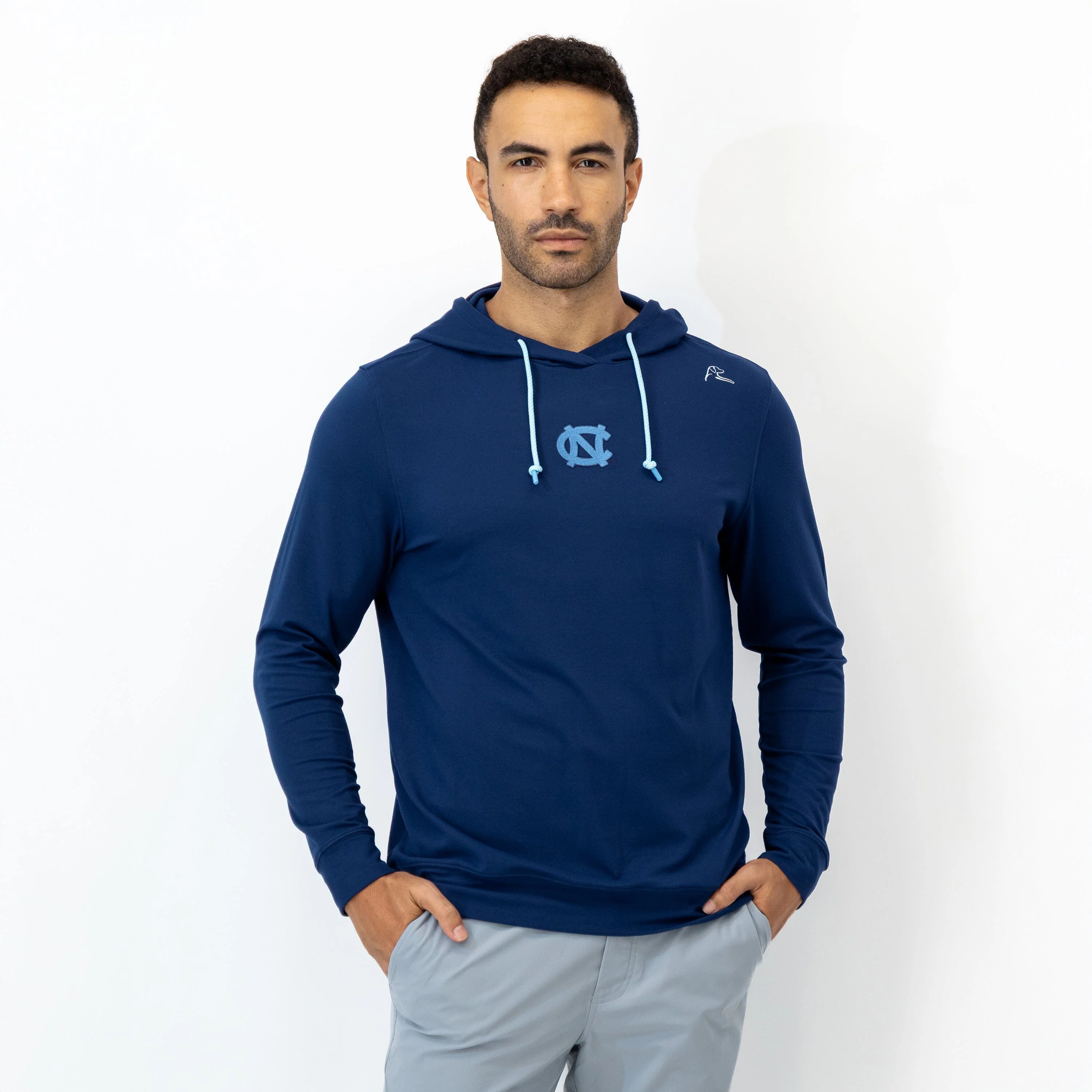 Hesi Collegiate Hoodie - UNC | Solid - Admiral Navy - UNC - 1 - Image 4